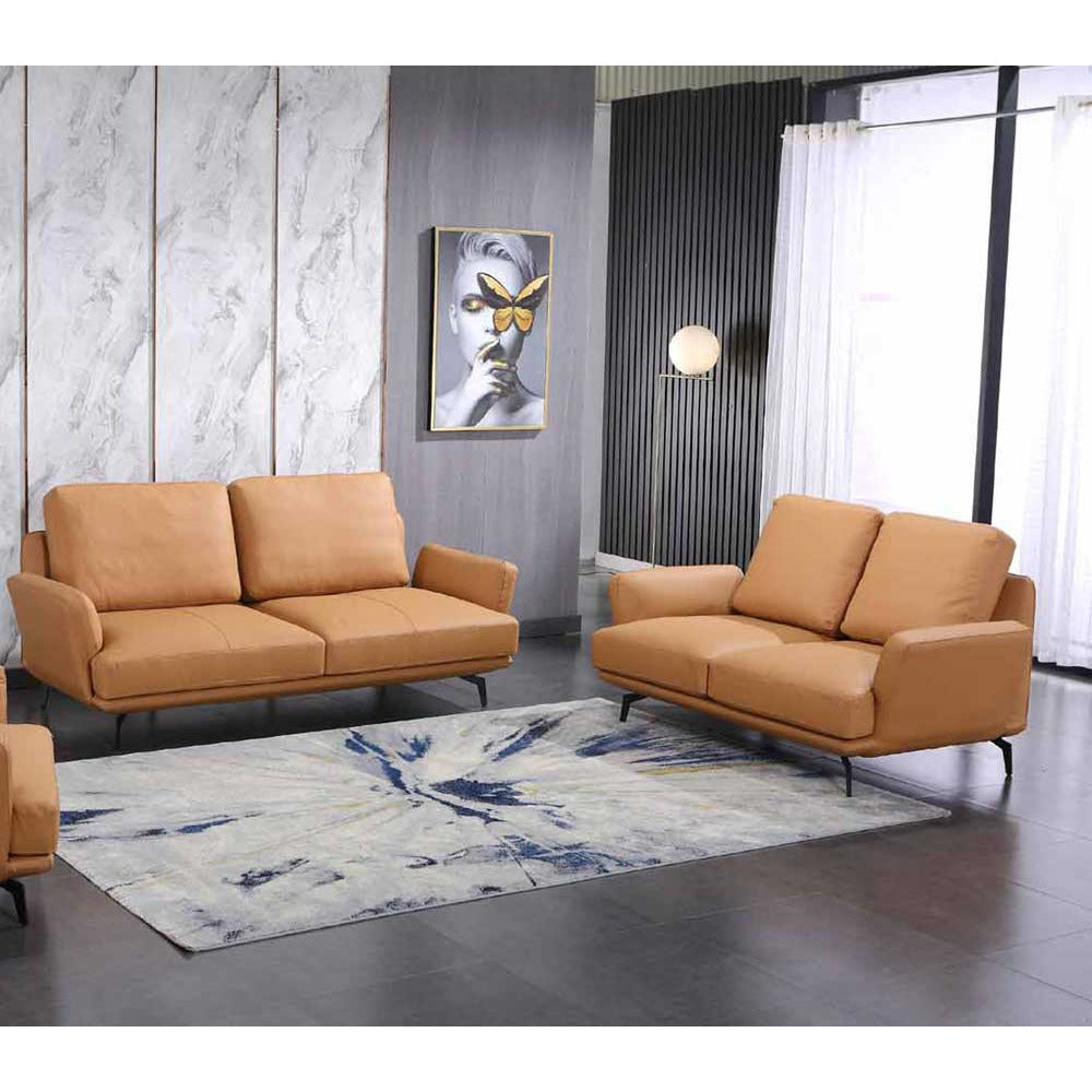European Furniture - Tratto Loveseat in Cognac - 37457-L - New Star Living