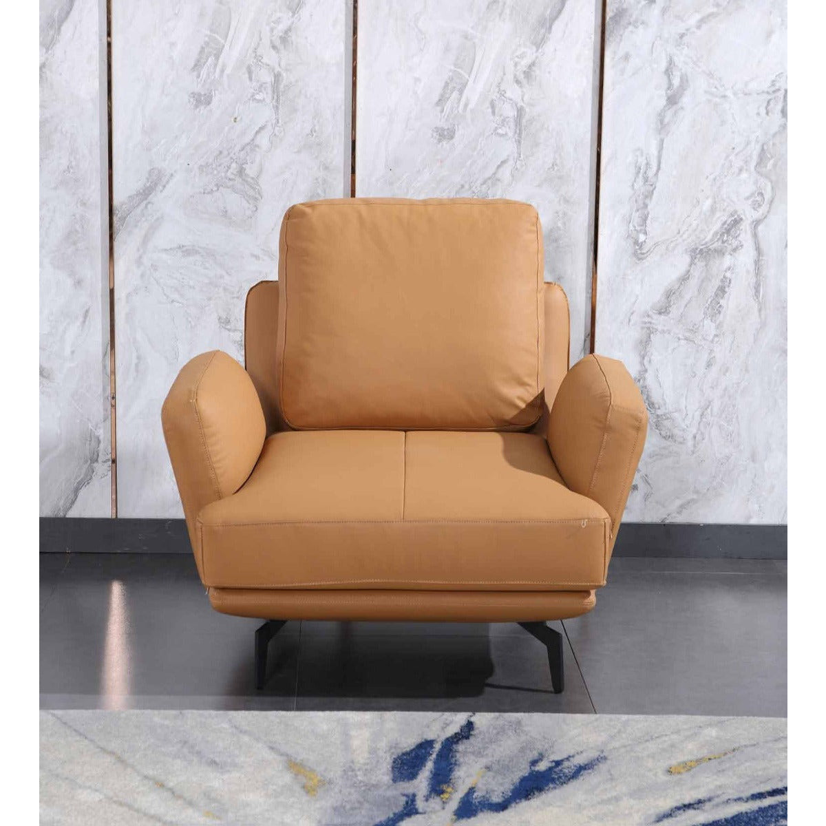 European Furniture - Tratto Chair in Cognac - 37457-C - New Star Living