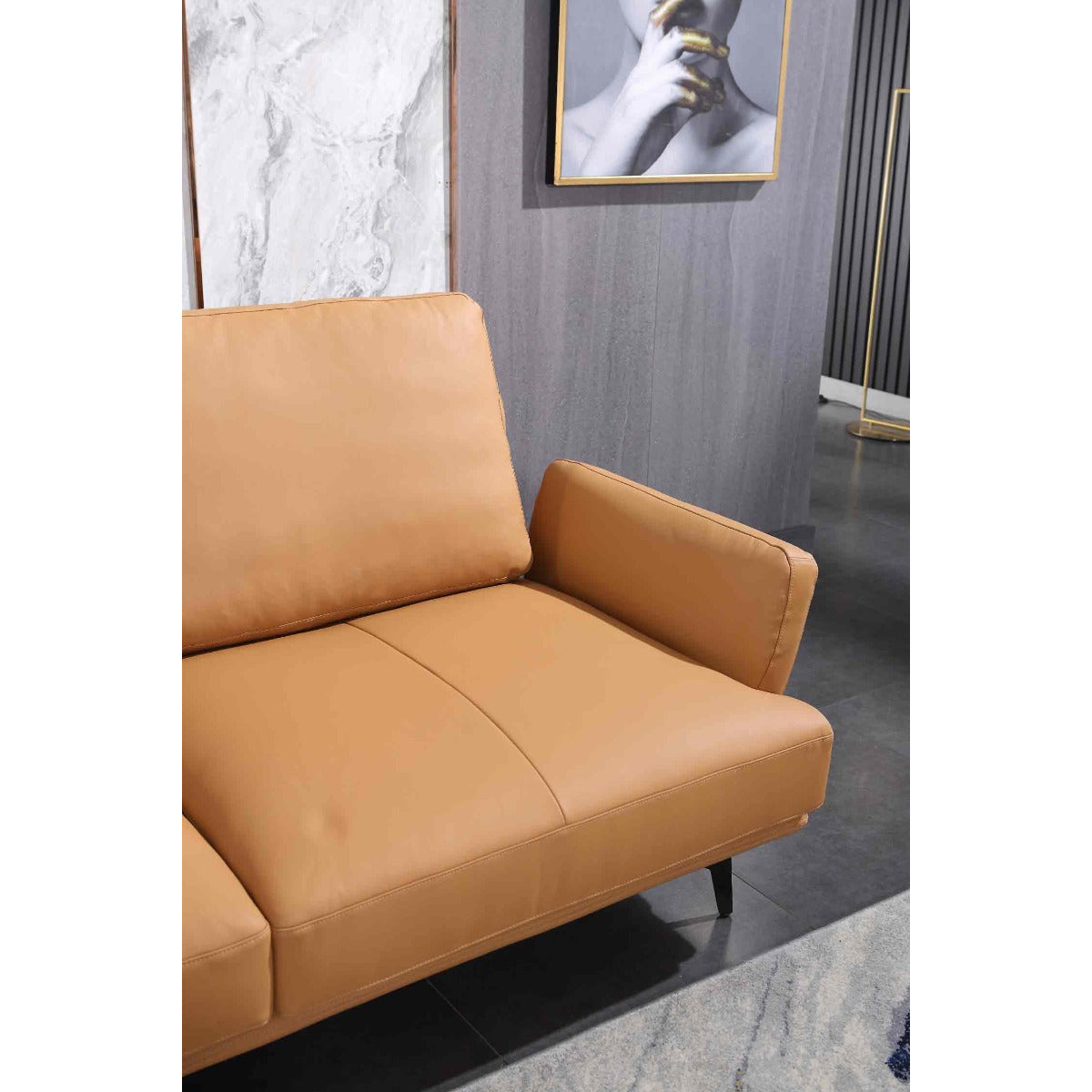 European Furniture - Tratto Sofa in Cognac - 37457-S - New Star Living