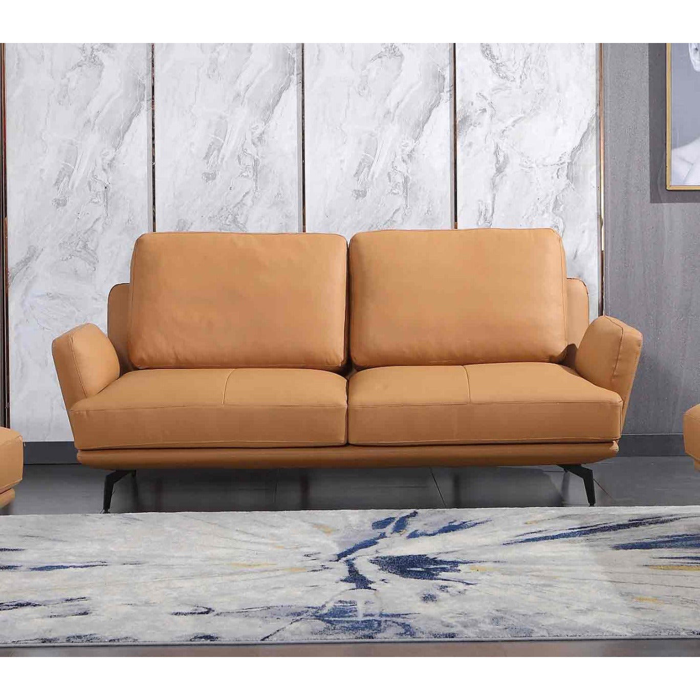 European Furniture - Tratto 3 Piece Living Room Set in Cognac - 37457-3SET - New Star Living