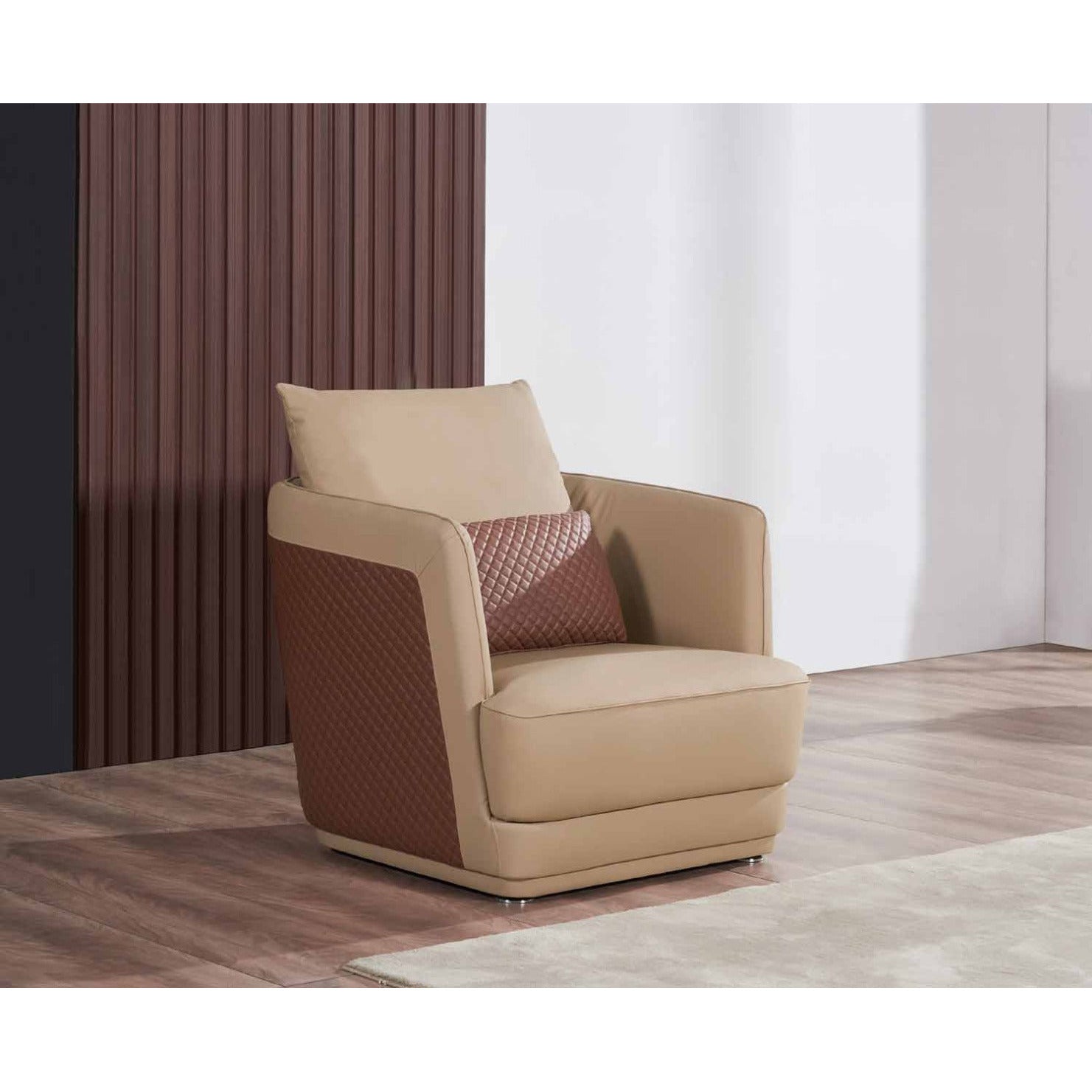 European Furniture - Glamour 3 Piece Living Room Set in Tan-Brown - 51617-3SET - New Star Living
