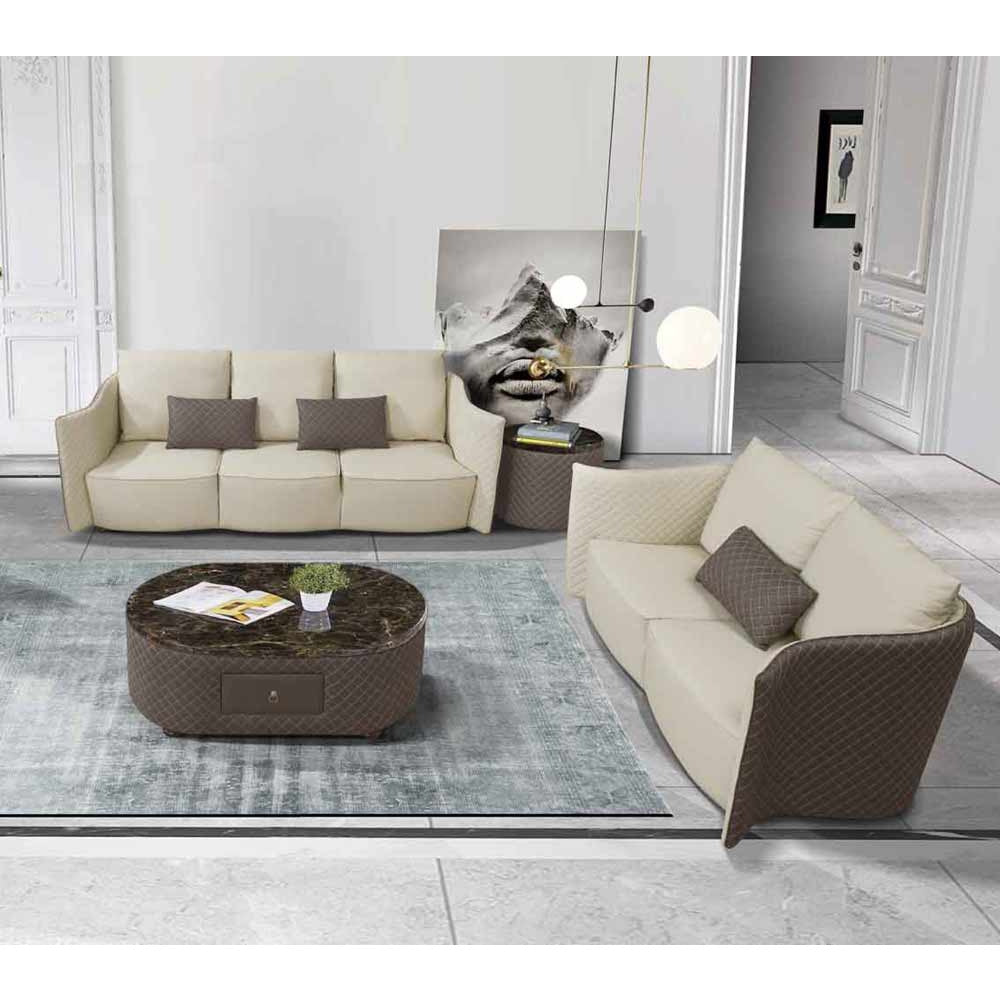 European Furniture - Makassar Chair in Grey & Taupe - 52550-C - New Star Living