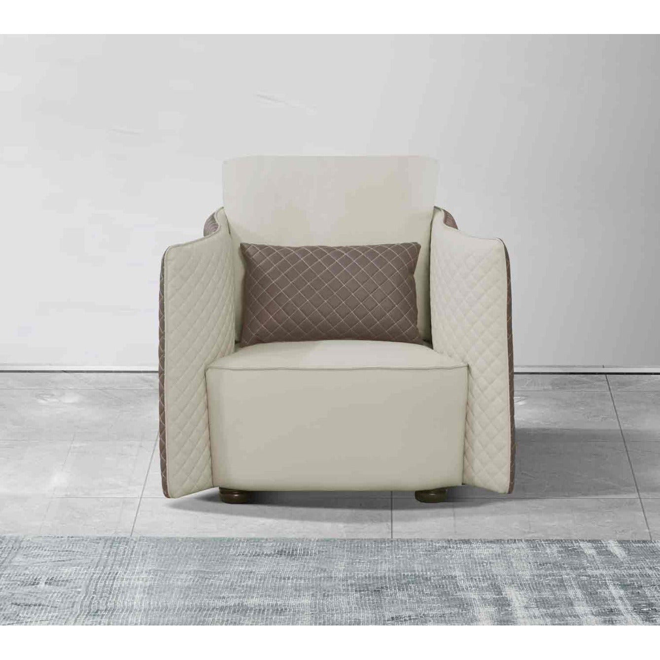 European Furniture - Makassar 3 Piece Living Room Set in Grey & Taupe - 52550-3SET - New Star Living