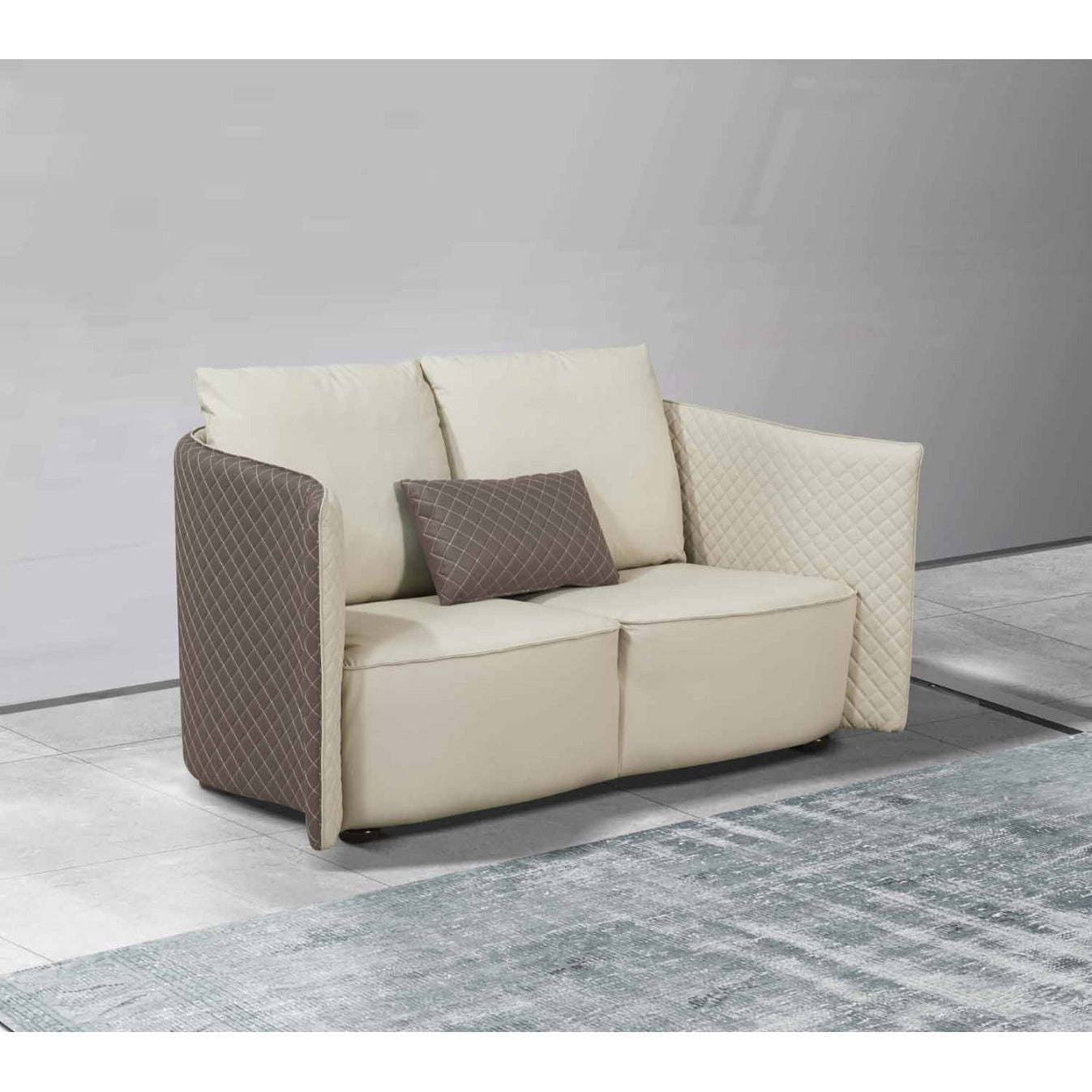 European Furniture - Makassar 2 Piece Living Room Set in Grey & Taupe - 52550-2SET - New Star Living