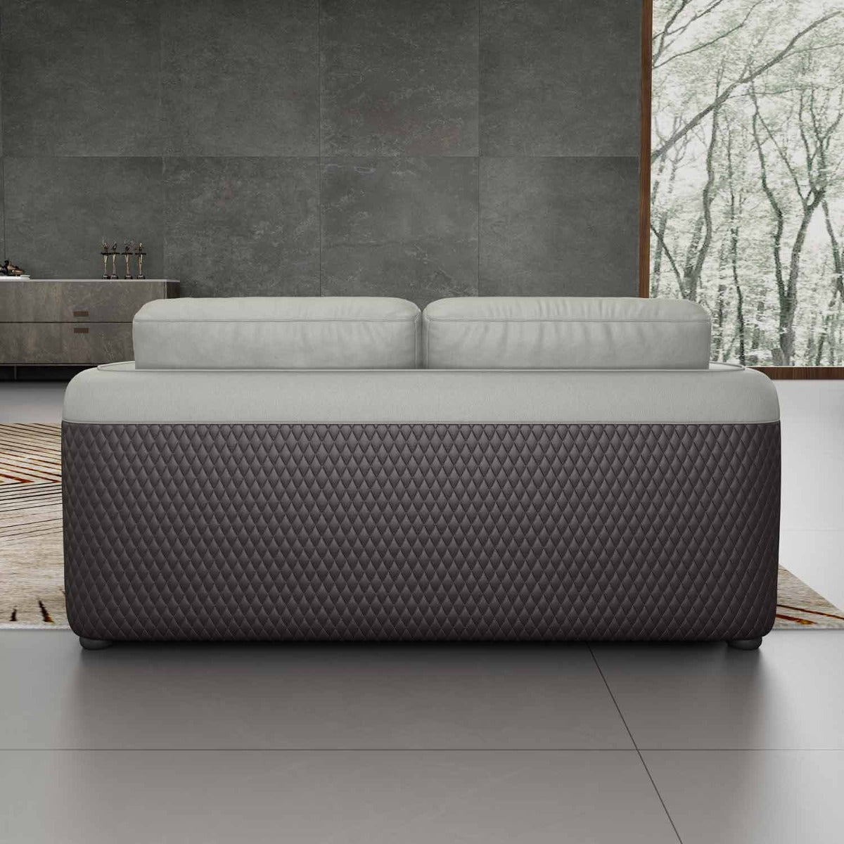European Furniture - Noir 3 Piece Living Room Set in Grey & Chocolate - 90882-3SET - New Star Living