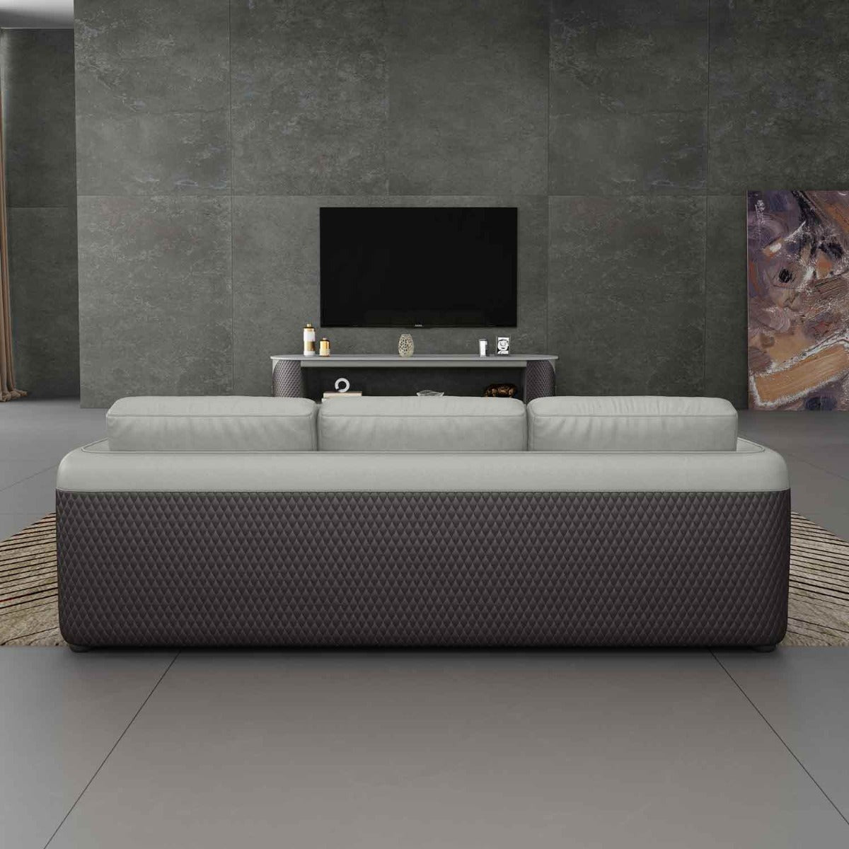 European Furniture - Noir Sofa in Grey & Chocolate - 90882-S - New Star Living