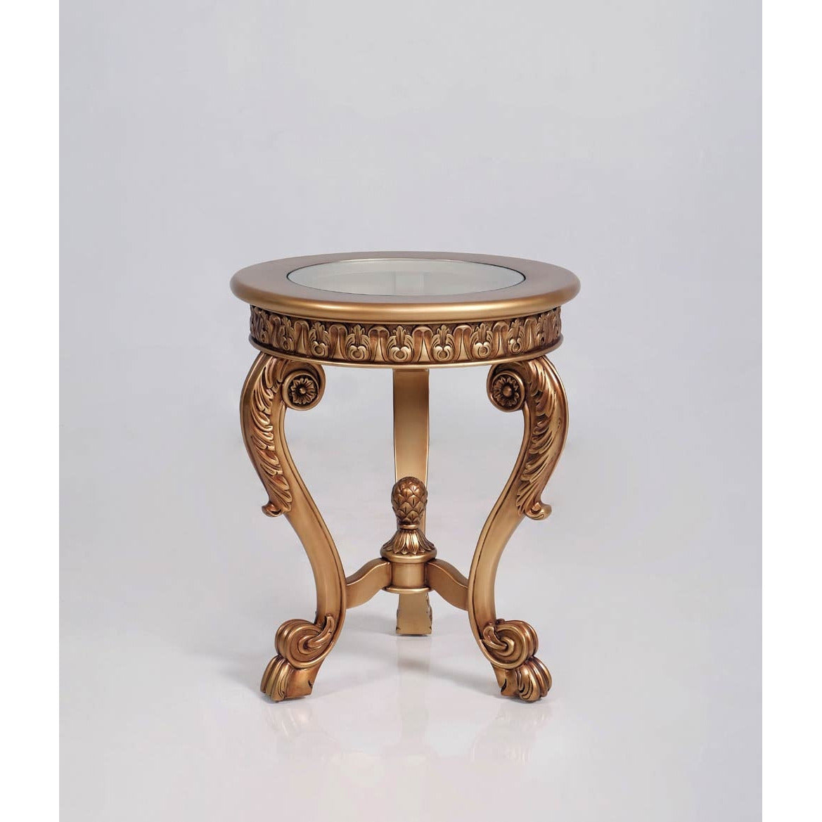 European Furniture - Carlotta Luxury End Table in Golden Bronze - 41951-ET - New Star Living