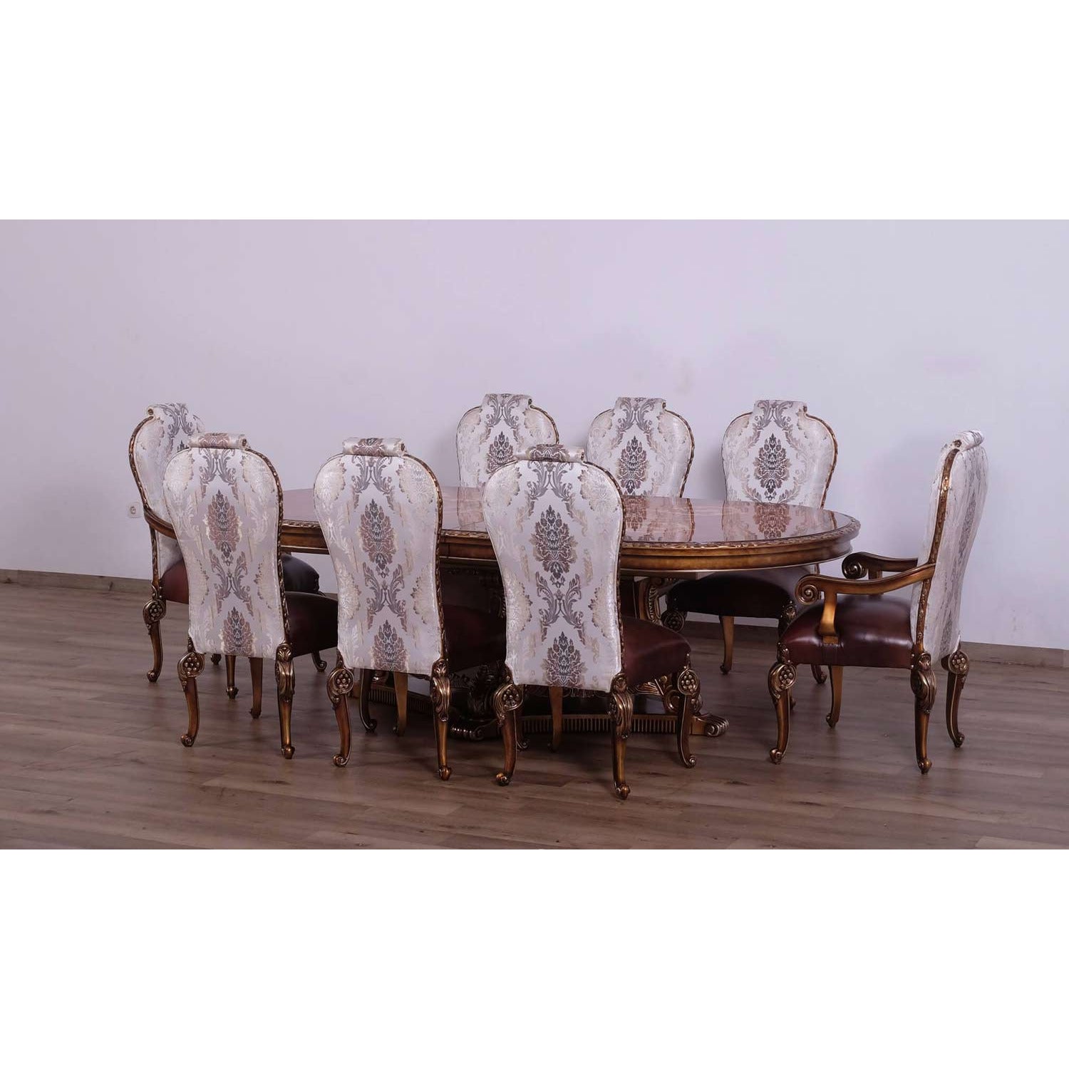 European Furniture - Bellagio 7 Piece Dining Room Set in Parisian Bronze - 40055-7SET - New Star Living
