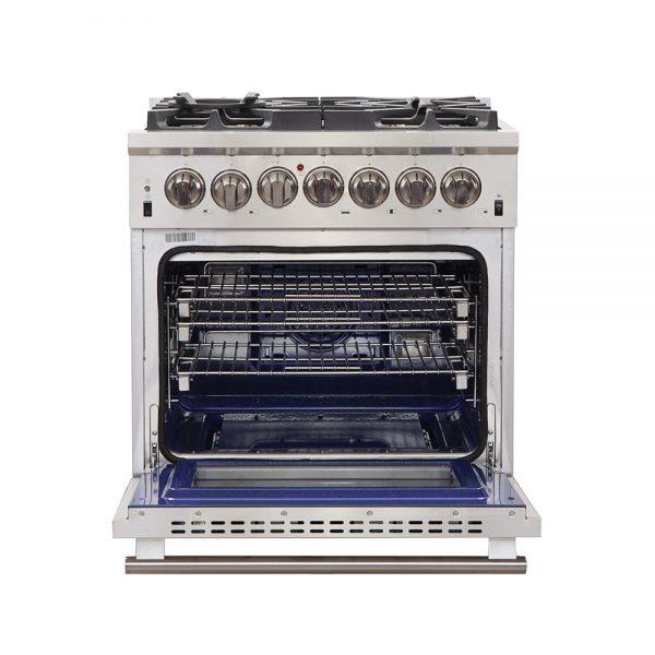Forno Capriasca - Titanium Professional 30" Freestanding Dual Fuel Range 240V Electric Oven and Gas Surface - FFSGS6187-30 - New Star Living