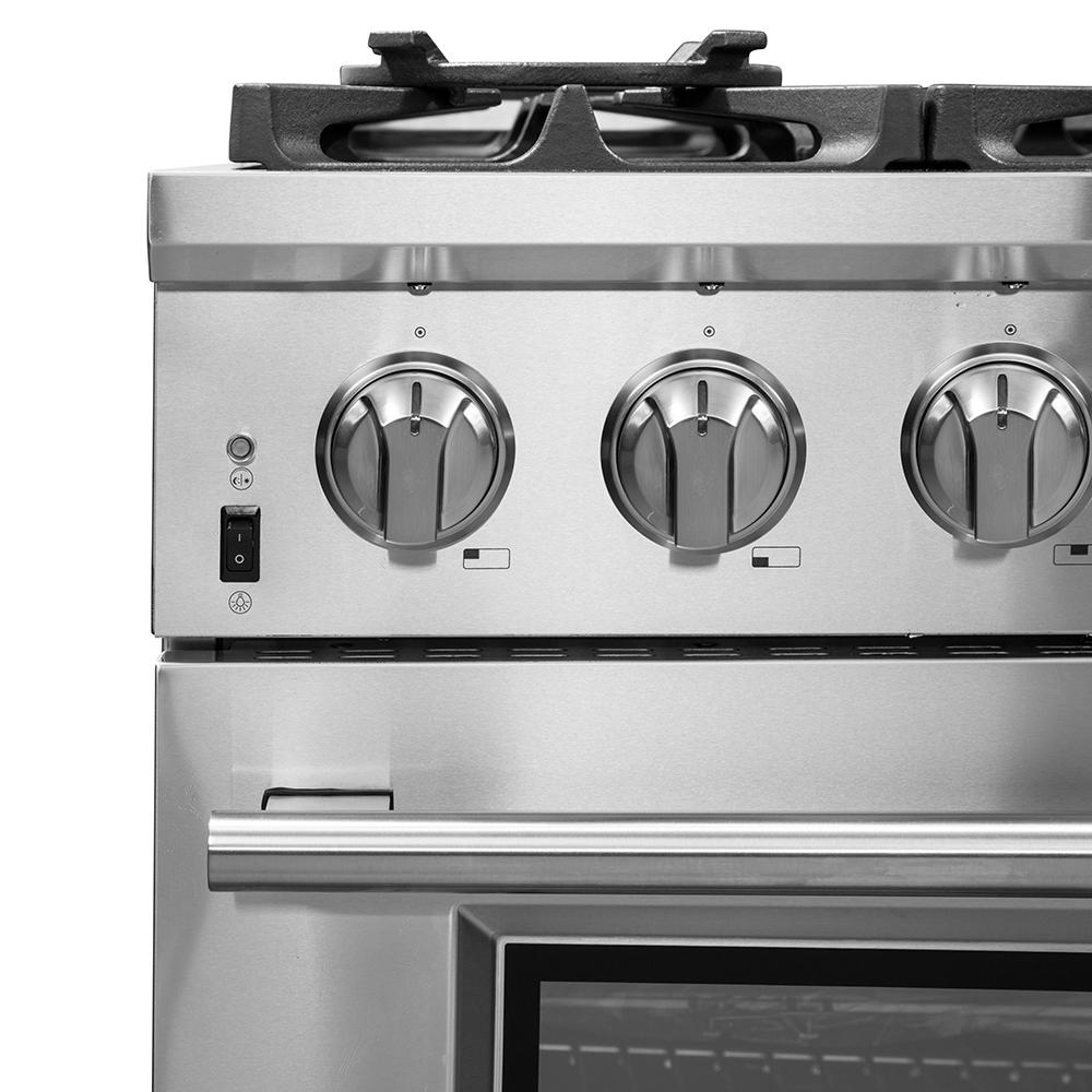 Forno Capriasca - Titanium Professional 36" Freestanding 240V Electric Oven Gas Surface Dual Fuel Range - FFSGS6187-36 - New Star Living