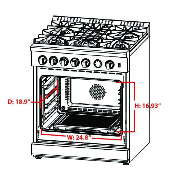 Forno Lseo - Professional 30" Freestanding Gas Range - FFSGS6275-30 - New Star Living