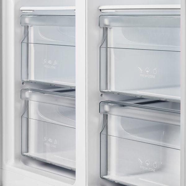 Forno Salerno -33" Side by side built-in refrigerator 15.6cuft SS Color, white inside with handle - FFRBI1805-33SB - New Star Living