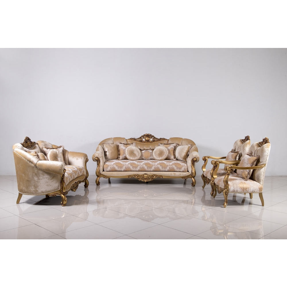 European Furniture - Golden Knights Luxury Sofa in Golden Bronze - 4590-S - New Star Living