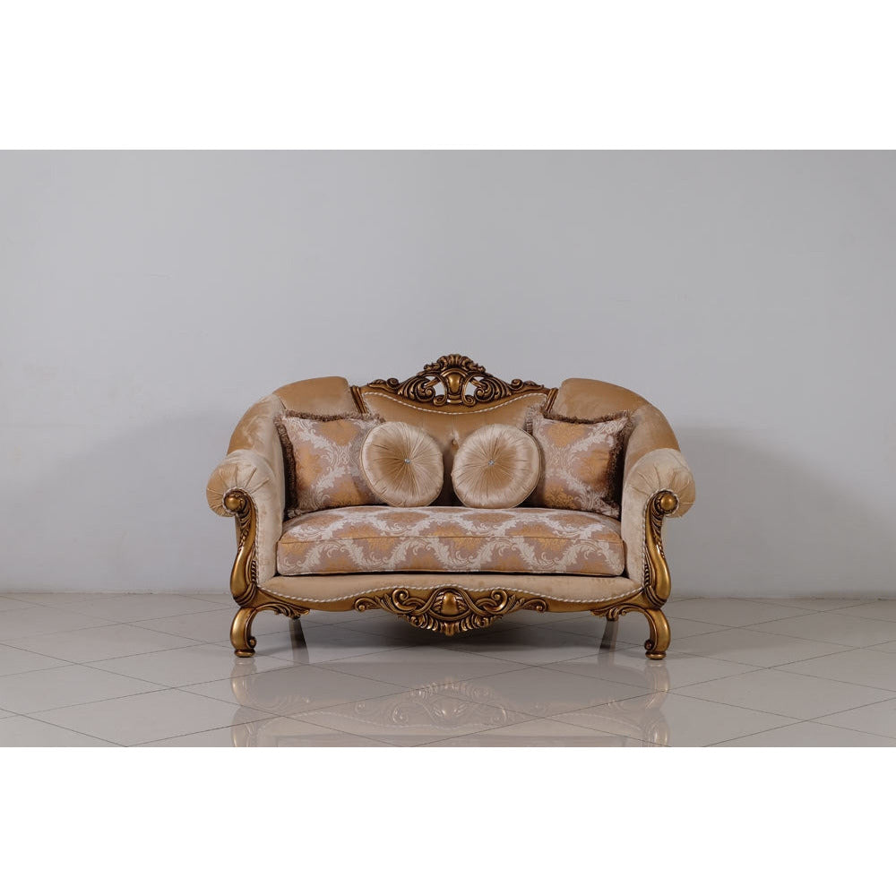European Furniture - Golden Knights Luxury Loveseat in Golden Bronze - 4590-L - New Star Living