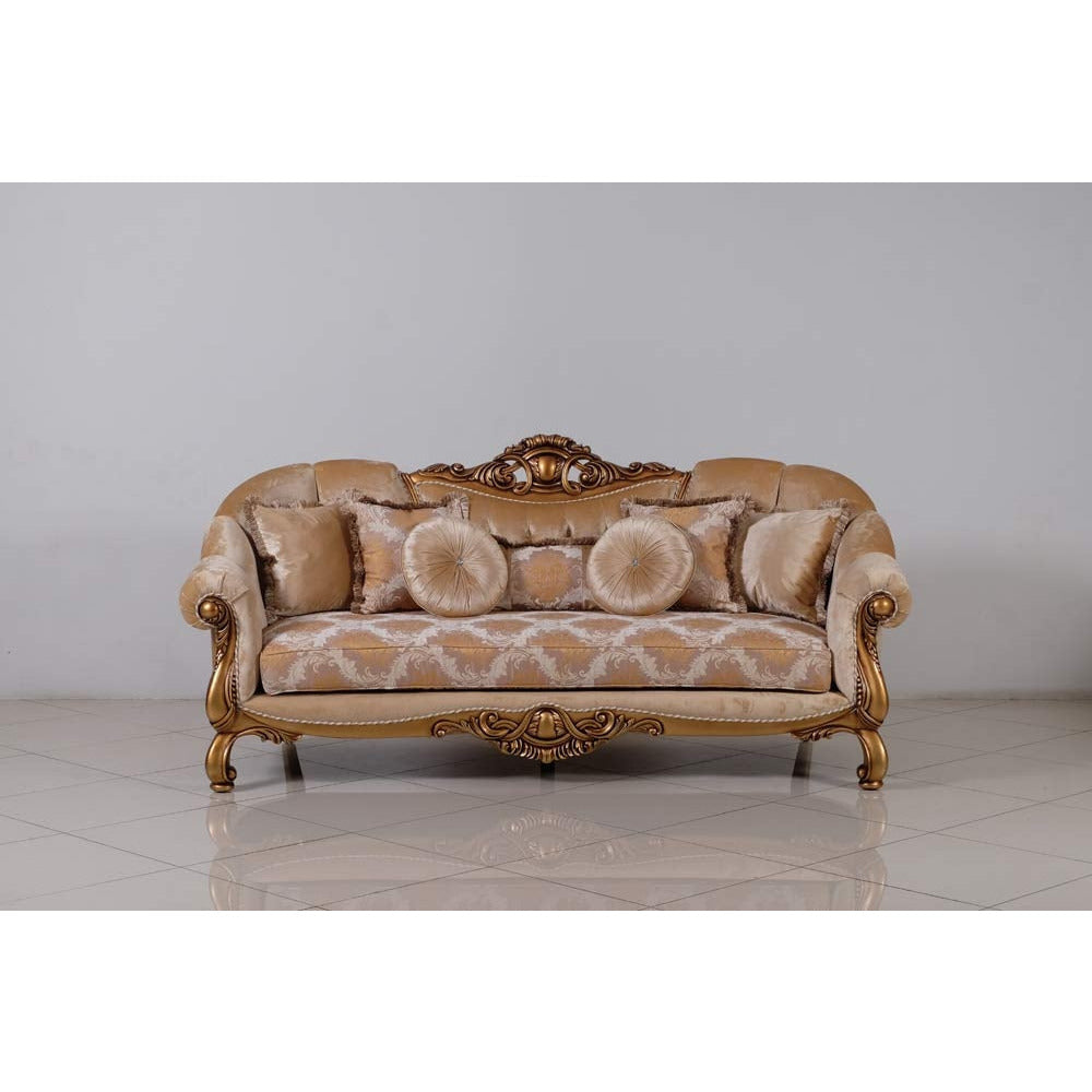 European Furniture - Golden Knights 2 Piece Luxury Living Room Set in Golden Bronze - 4590-SC - New Star Living