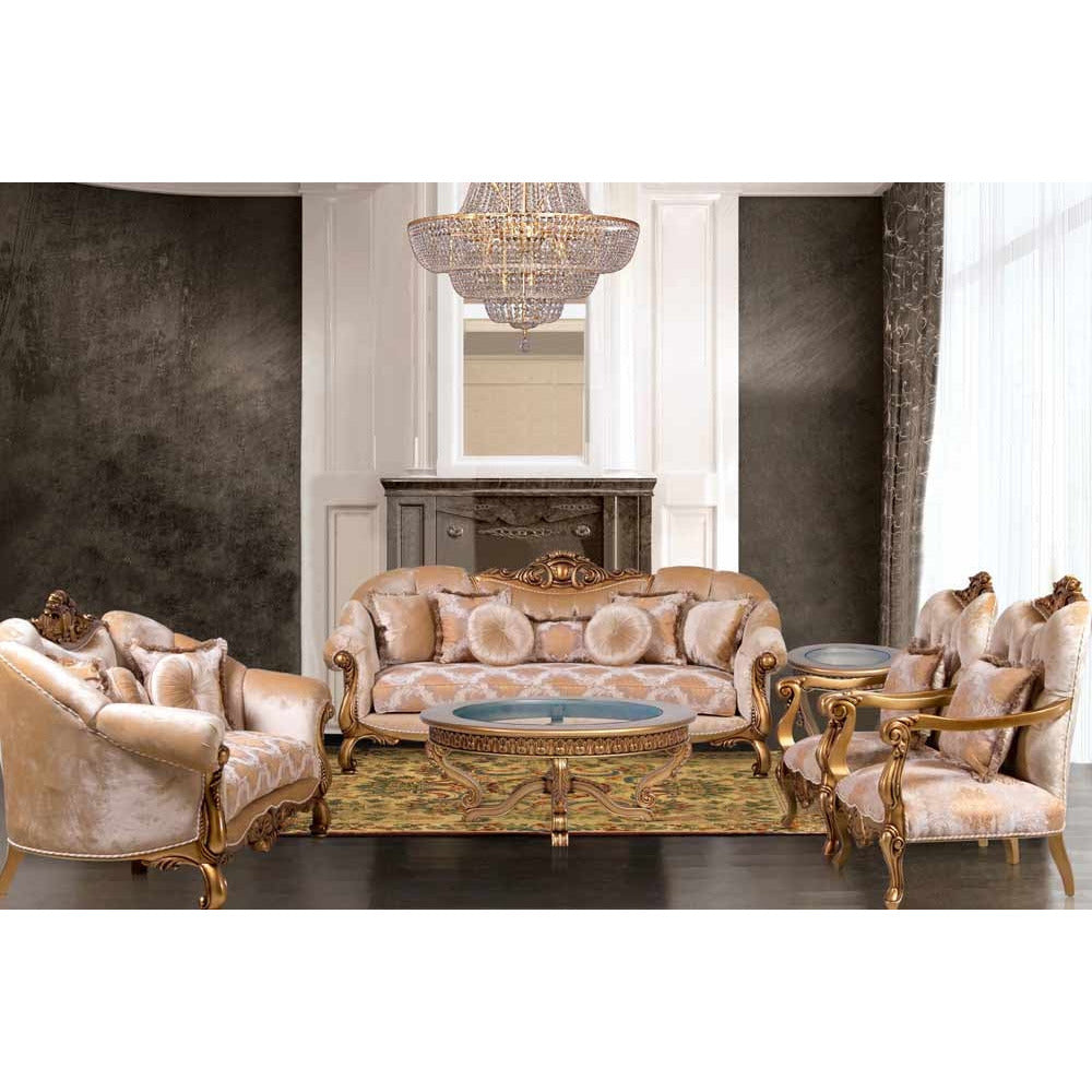 European Furniture - Golden Knights Luxury Sofa in Golden Bronze - 4590-S - New Star Living