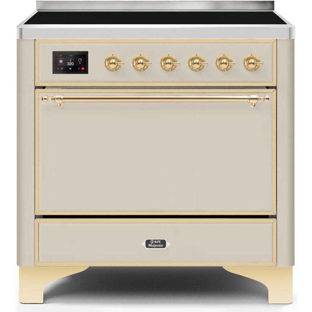 ILVE 36" Majestic II Series Freestanding Electric Single Oven Range with 5 Elements, Solid Door, Convection Oven, TFT Oven Control Display and Child Lock - UMI09Q - New Star Living