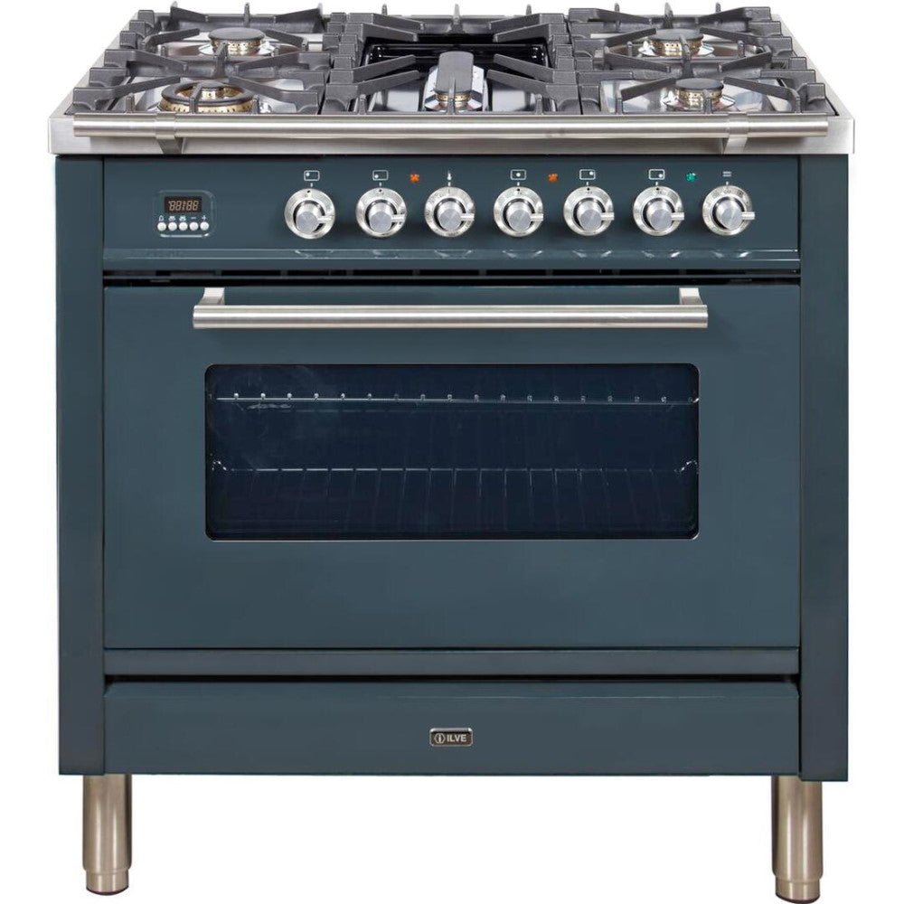 ILVE 36" Professional Plus Series Freestanding Single Oven Gas Range with 5 Sealed Burners and Griddle - UPW90FDV - New Star Living