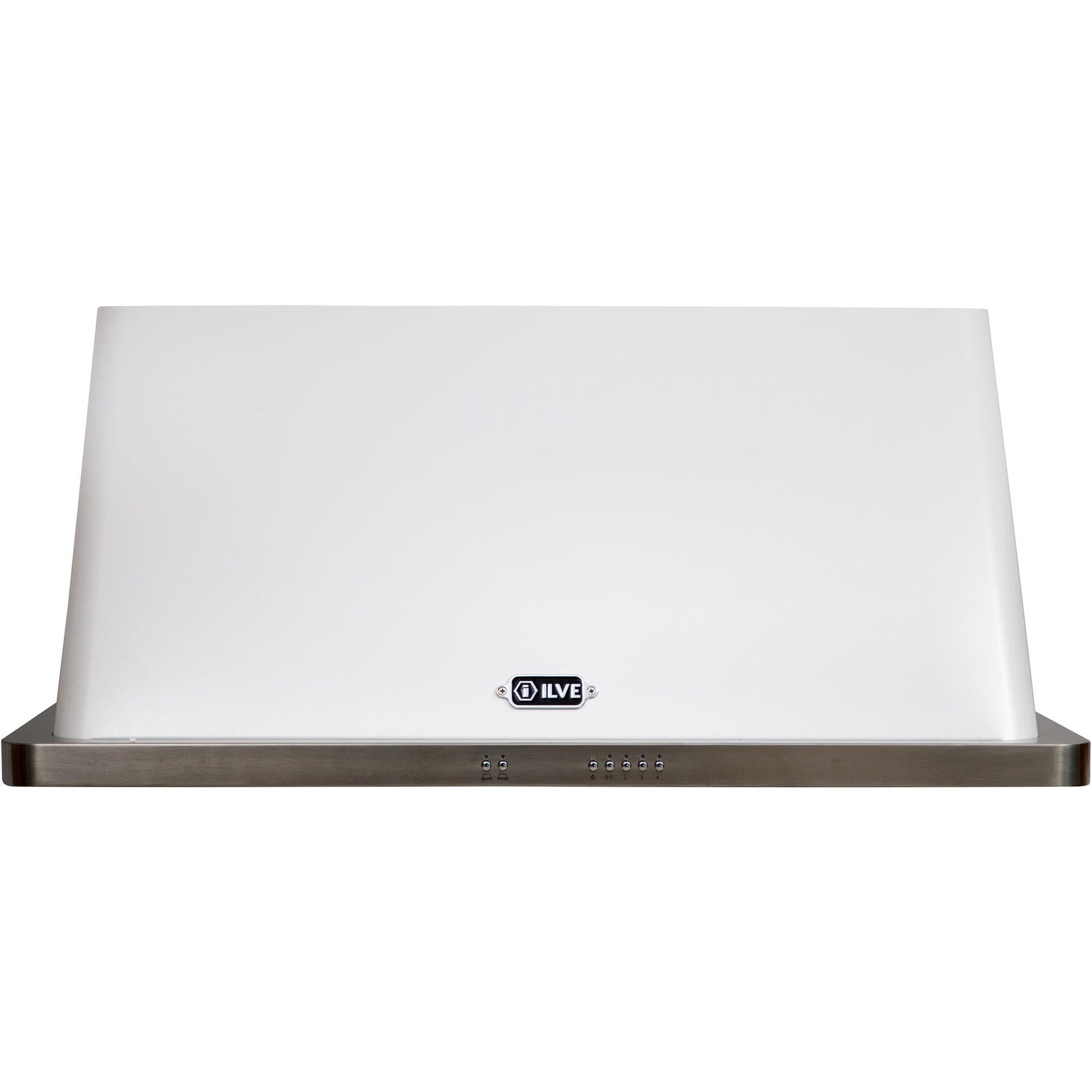 ILVE 40 in. Majestic White Wall Mount Range Hood with 850CFM Blower, UAM100WH - New Star Living