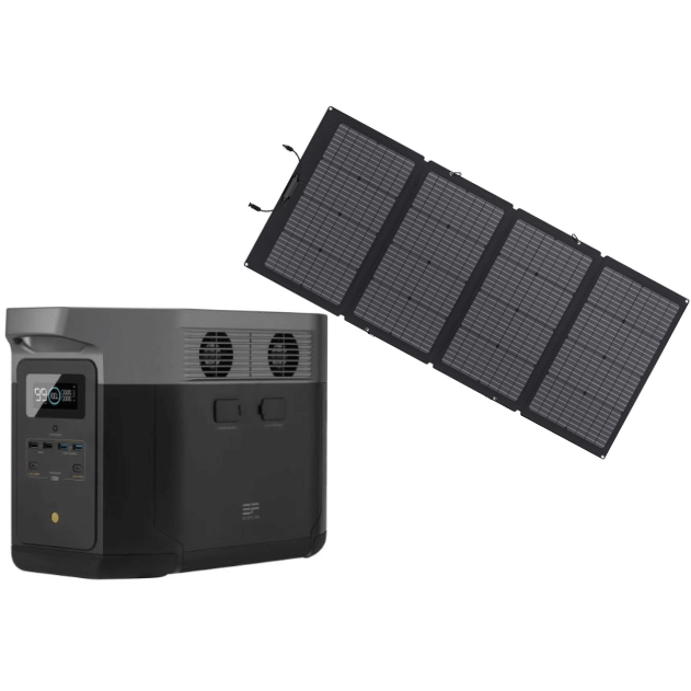 Special Bundle: Ecoflow DELTA Max 2000 Portable Power Station & 220W Bifacial Solar Panel - New Star Living