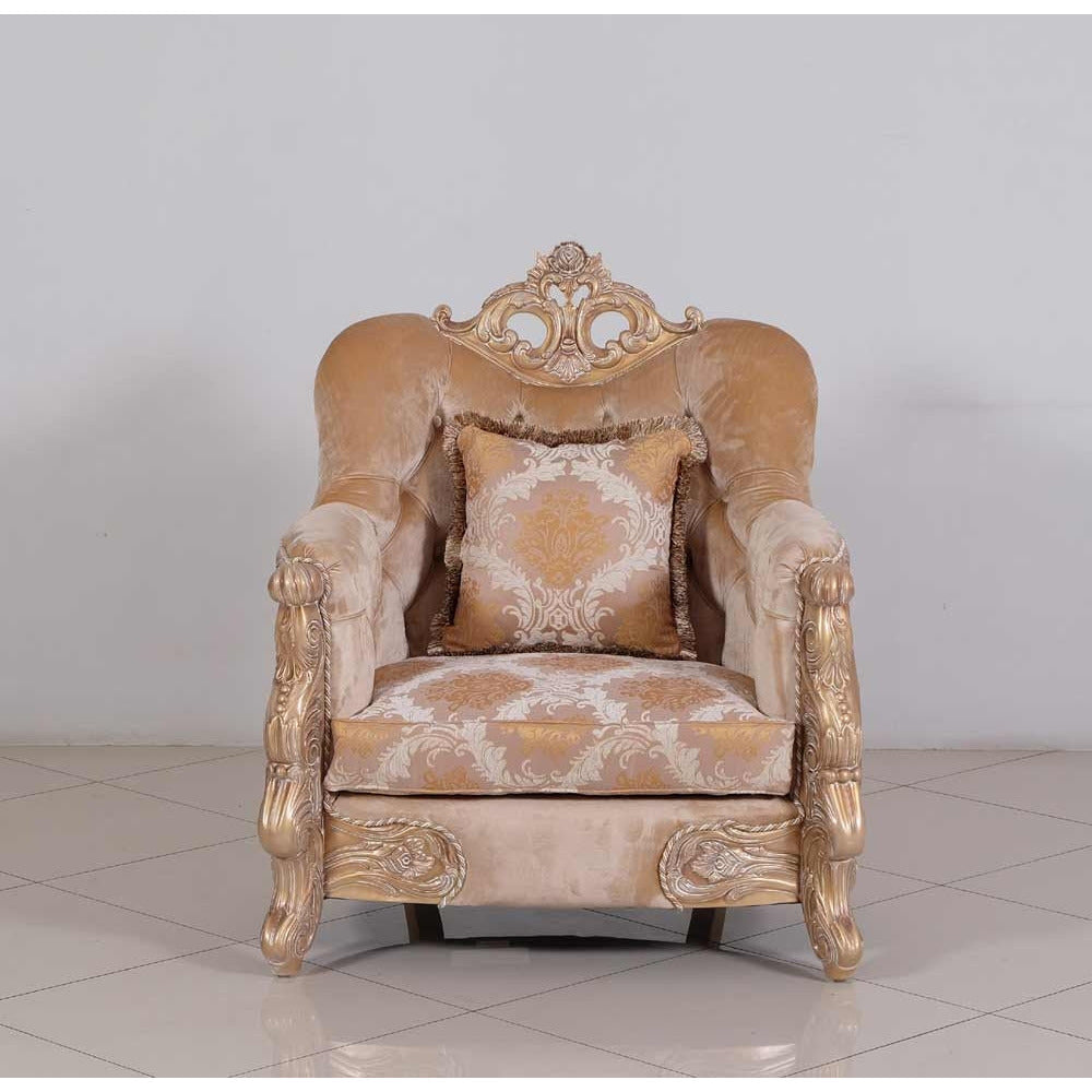 European Furniture - Imperial Palace Luxury Chair in Dark Champagne - 32006-C - New Star Living