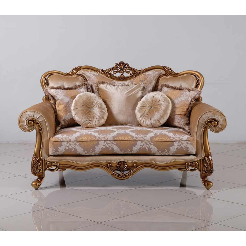 European Furniture - Cleopatra Luxury Loveseat in Golden Bronze - 4798-L - New Star Living