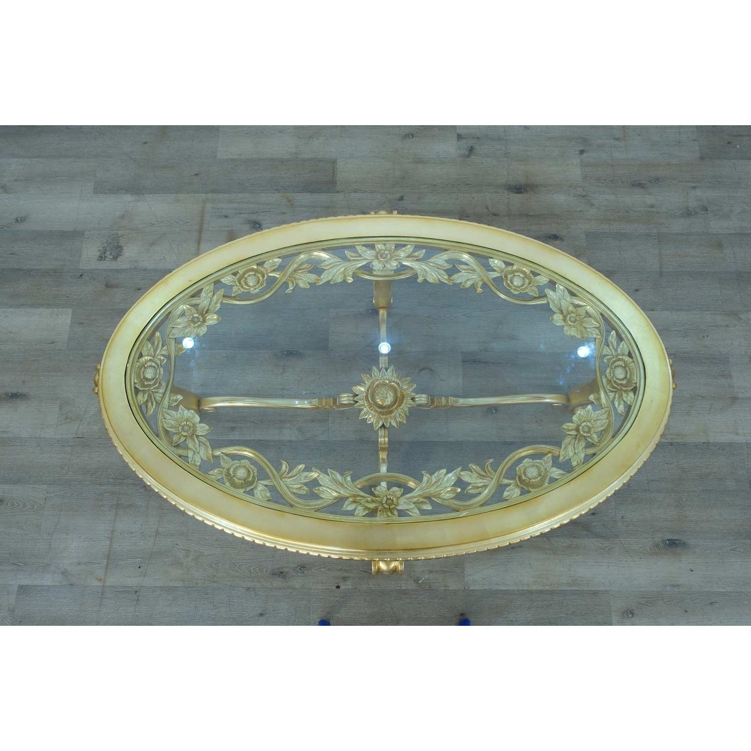 European Furniture - Luxor Coffee Table in Gold Leaf - 68584-CT - New Star Living