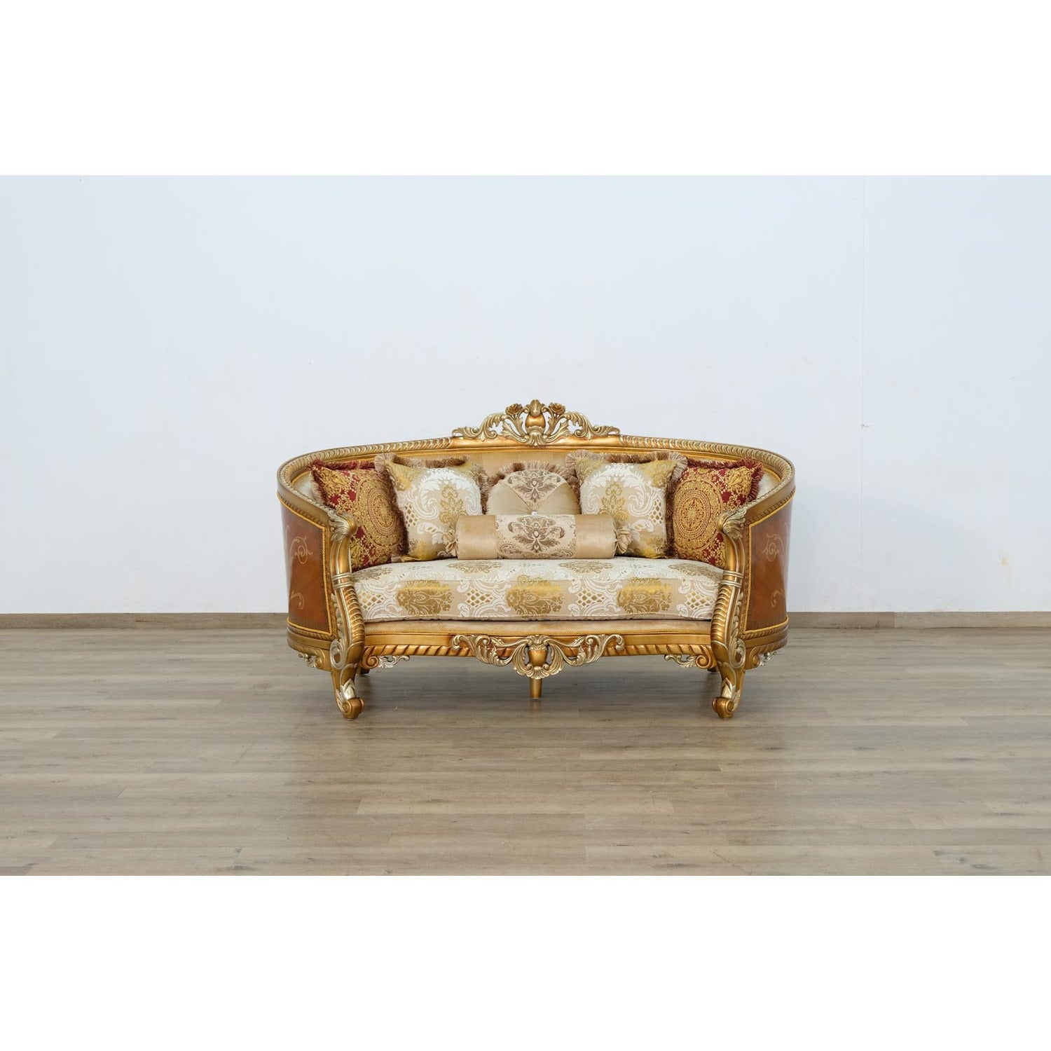 European Furniture - Luxor II Loveseat in Brown Gold - 68587-L - New Star Living