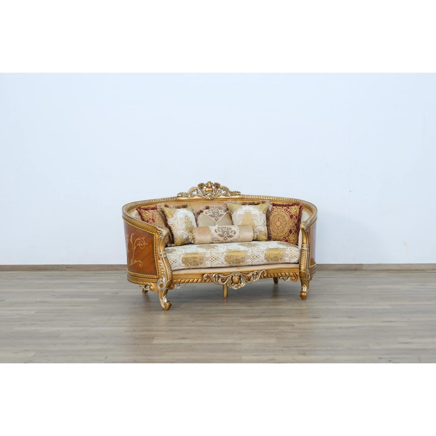 European Furniture - Luxor II 4 Piece Living Room Set in Brown Gold - 68587-4SET - New Star Living