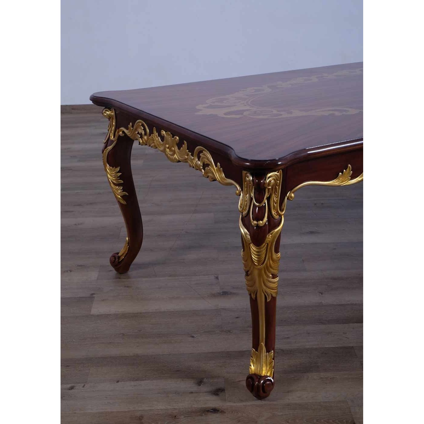 European Furniture - Luxor 5 Piece Luxury Dining Table Set in Green & Light Gold - 68582-68582EM-5SET - New Star Living