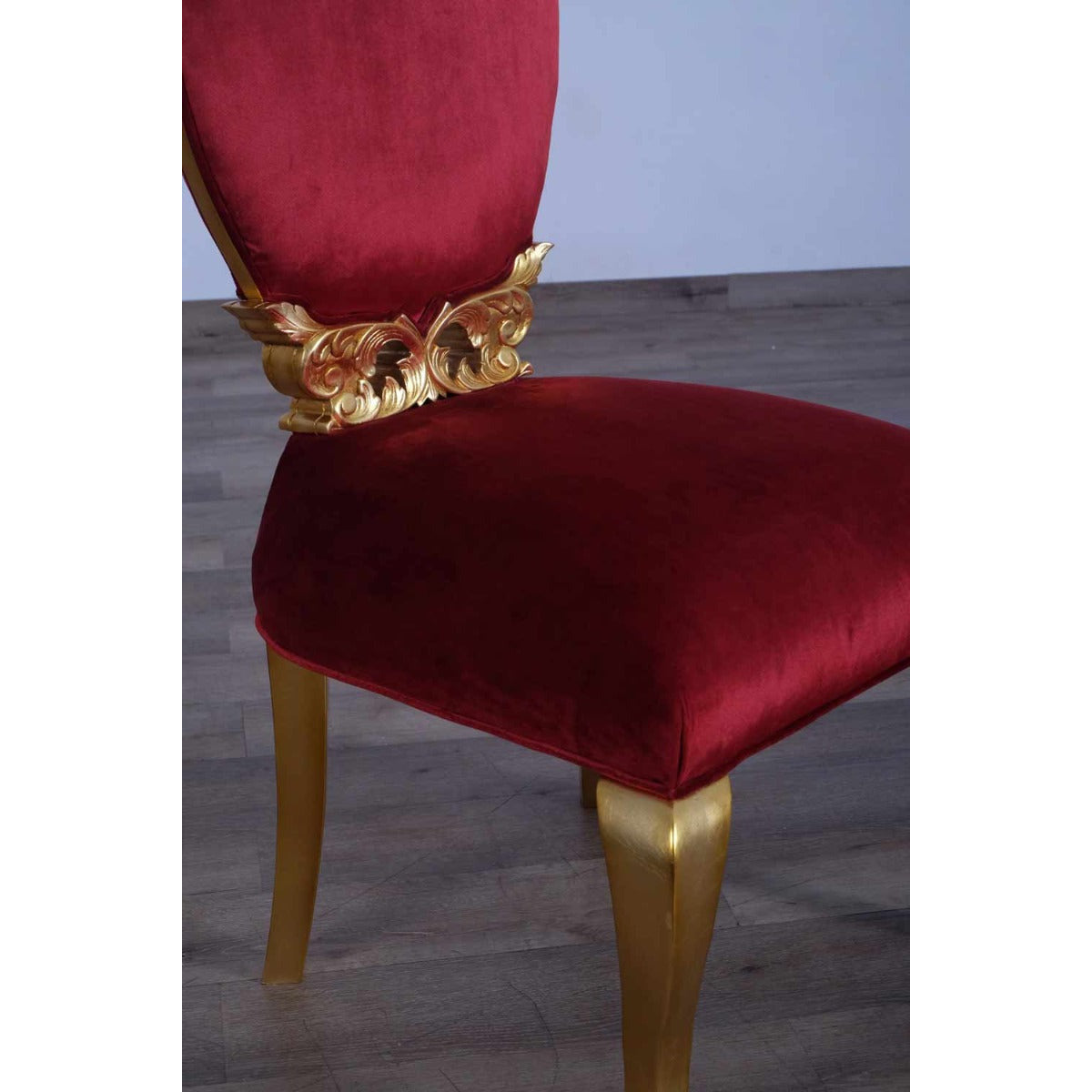 European Furniture - Luxor Luxury Side Chair in Red - Set of 2 - 68582R-SC - New Star Living