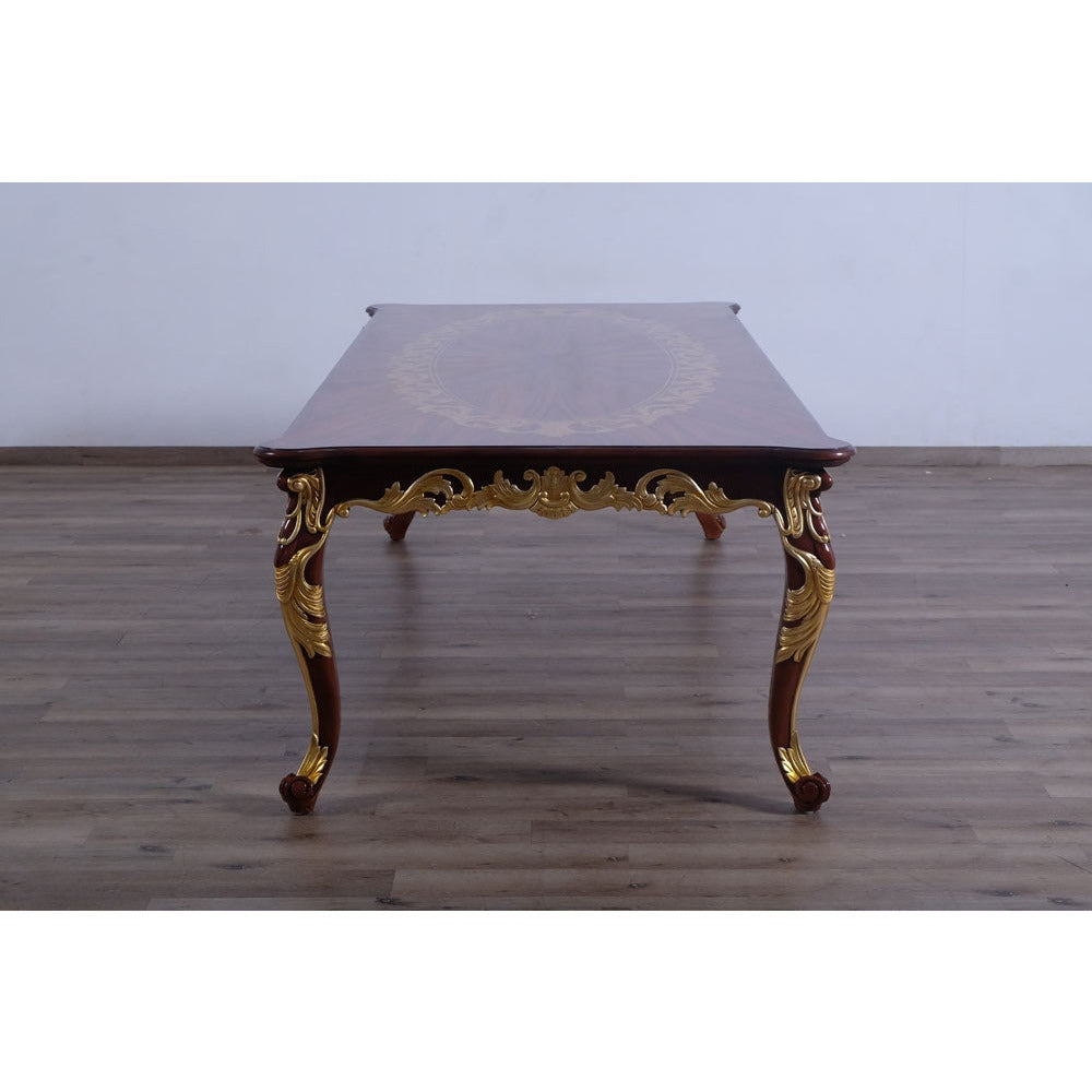 European Furniture - Luxor 5 Piece Luxury Dining Table Set in Green & Light Gold - 68582-68582EM-5SET - New Star Living