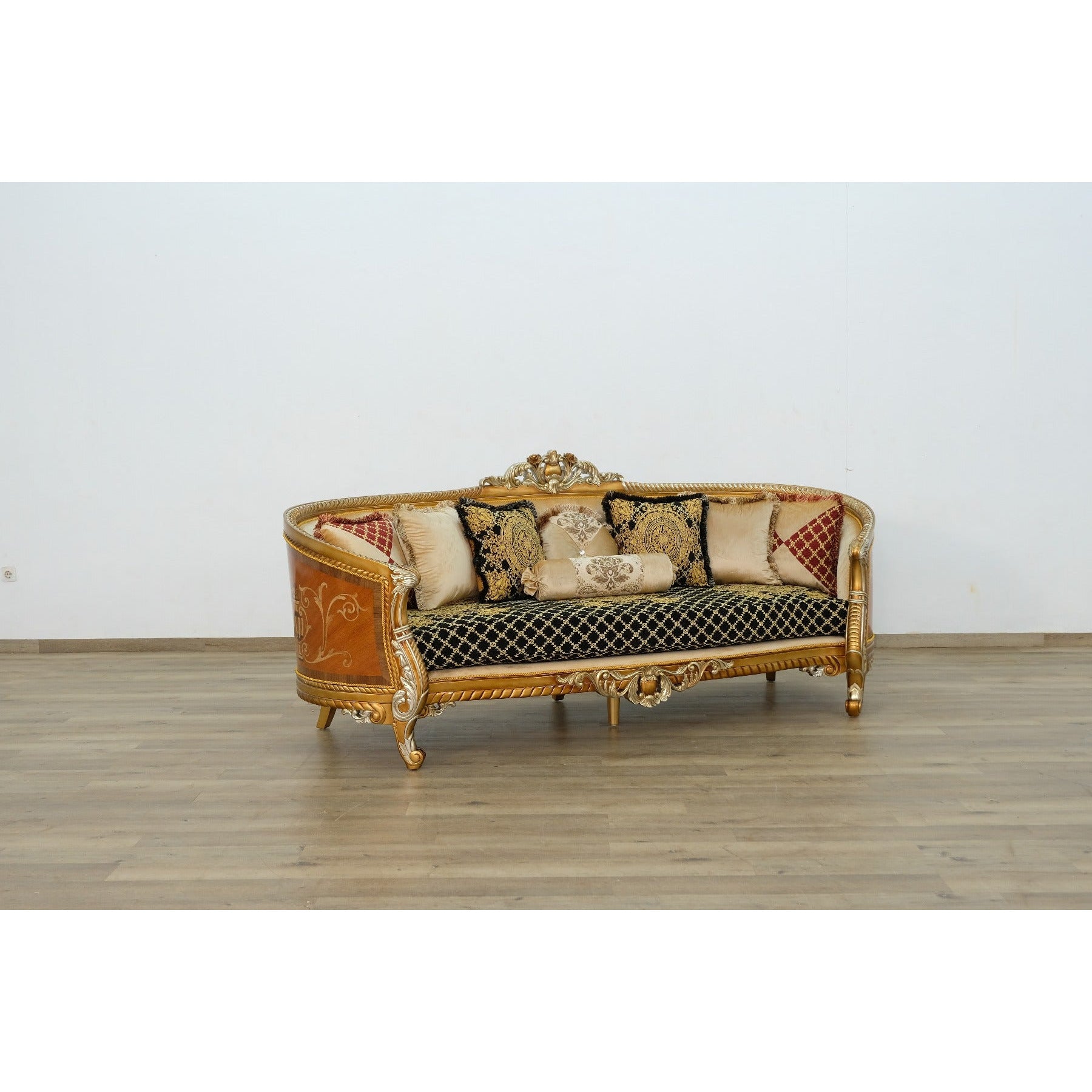 European Furniture - Luxor II 4 Piece Living Room Set in Black Gold - 68586-4SET - New Star Living