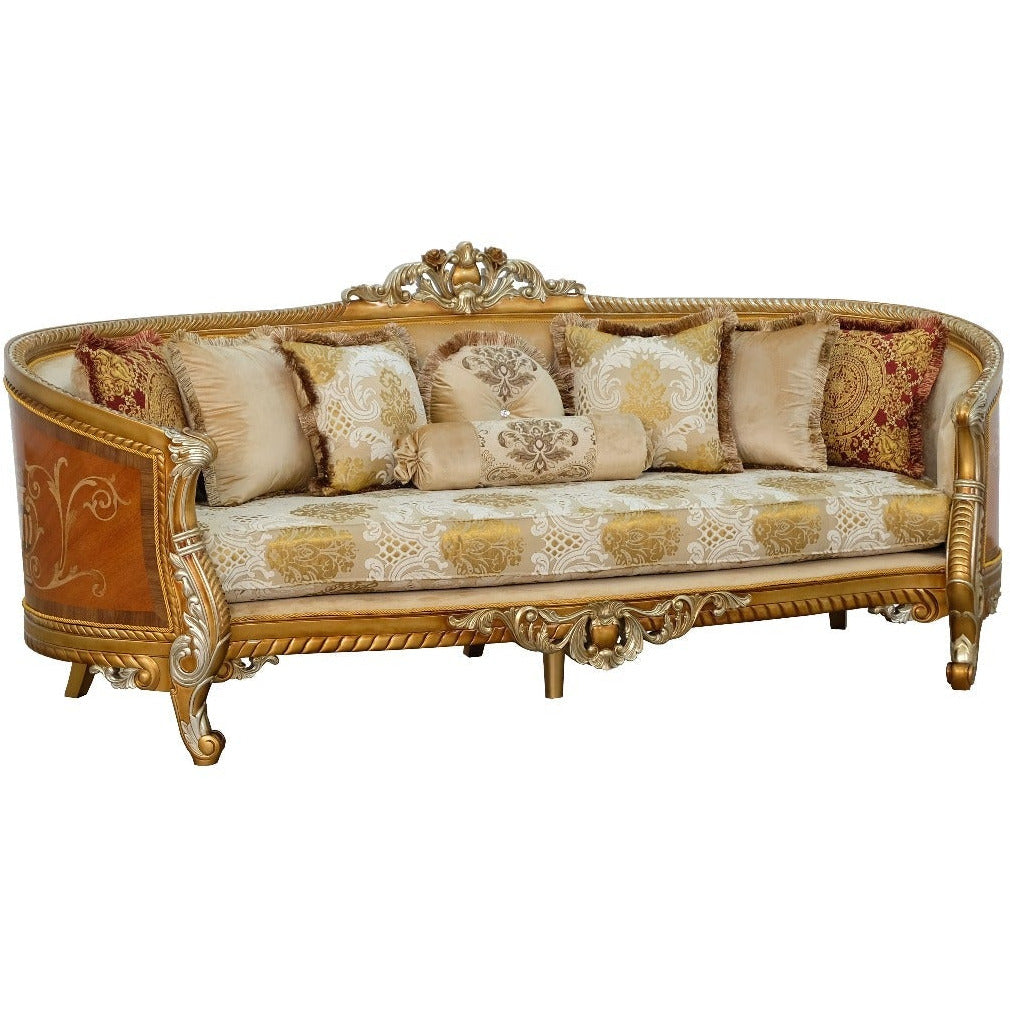 European Furniture - Luxor II 2 Piece Living Room Set in Brown Gold - 68587-2SET - New Star Living