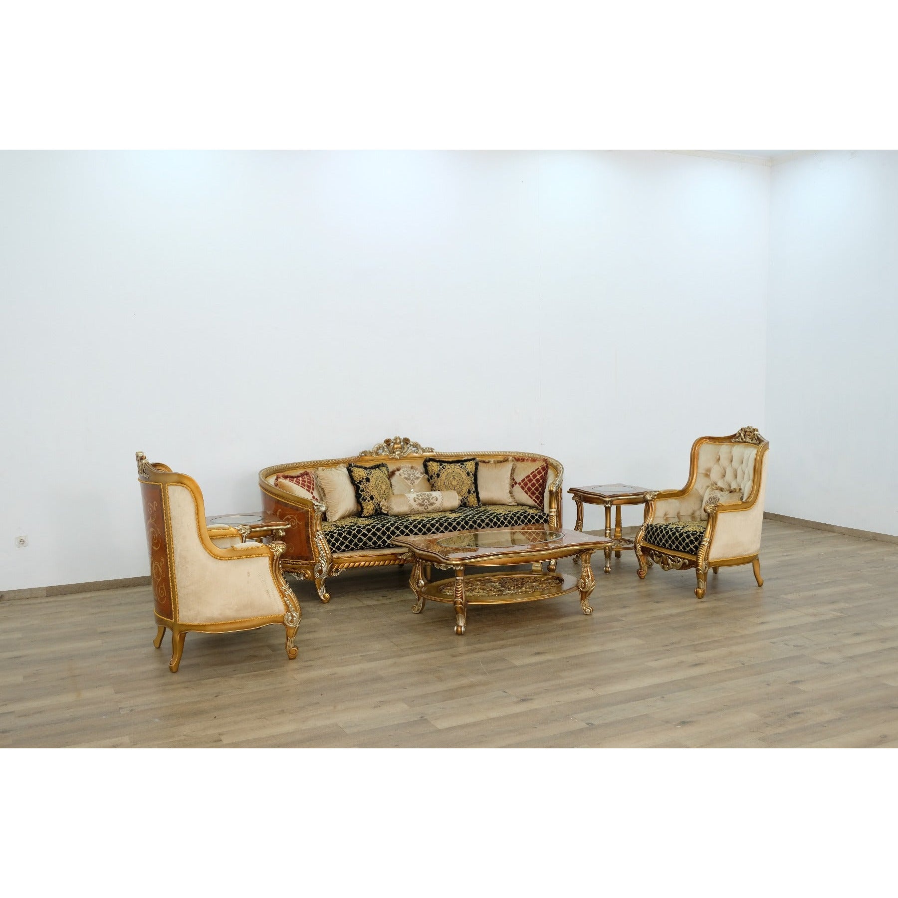 European Furniture - Luxor II Chair in Black Gold - 68586-C - New Star Living