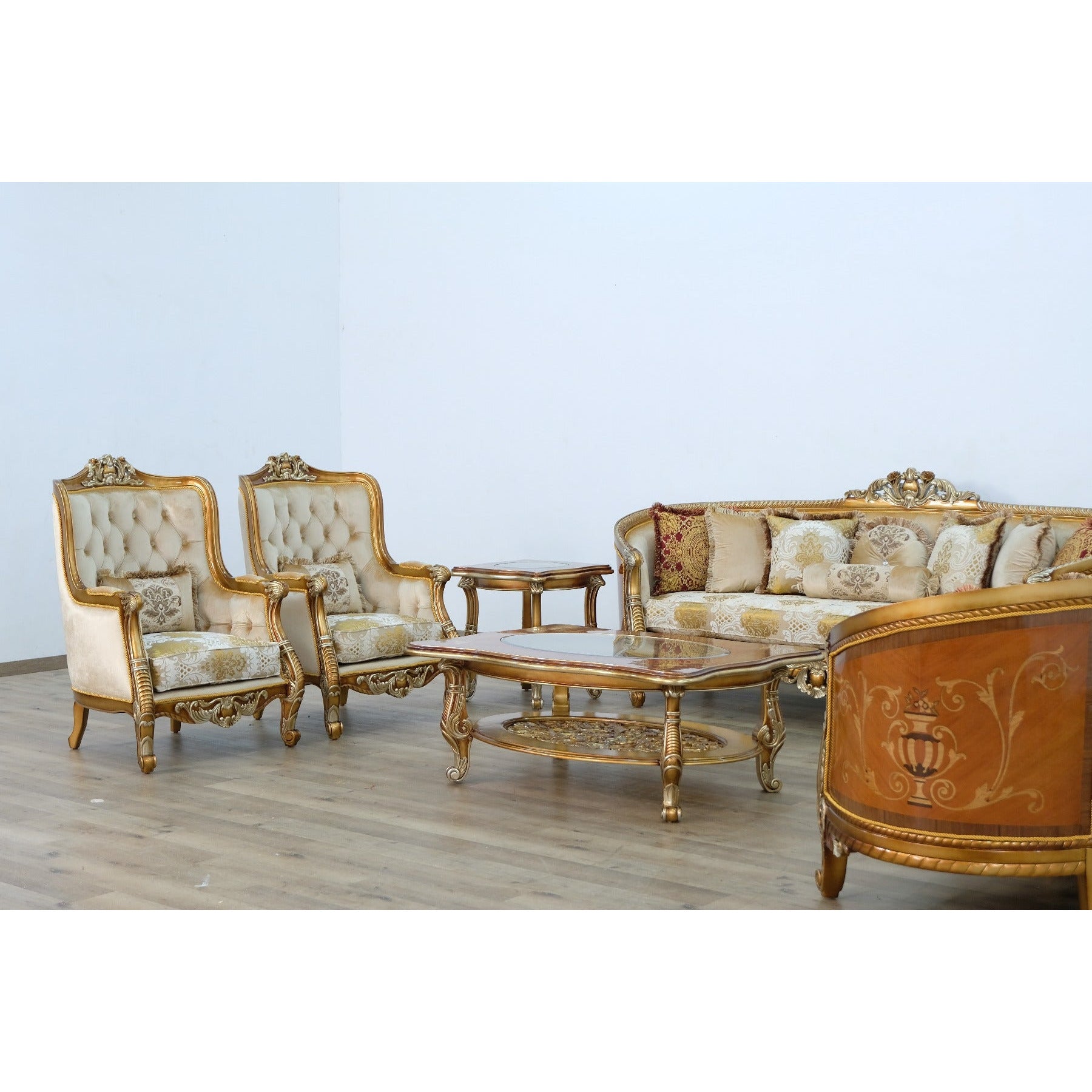 European Furniture - Luxor II Sofa in Brown gold - 68587-S - New Star Living