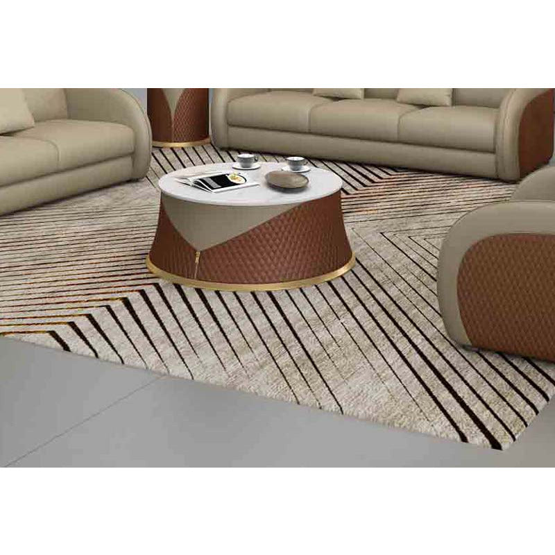 European Furniture - Noir Coffee Table in Sand Beige & Brown - 27992-CT - New Star Living