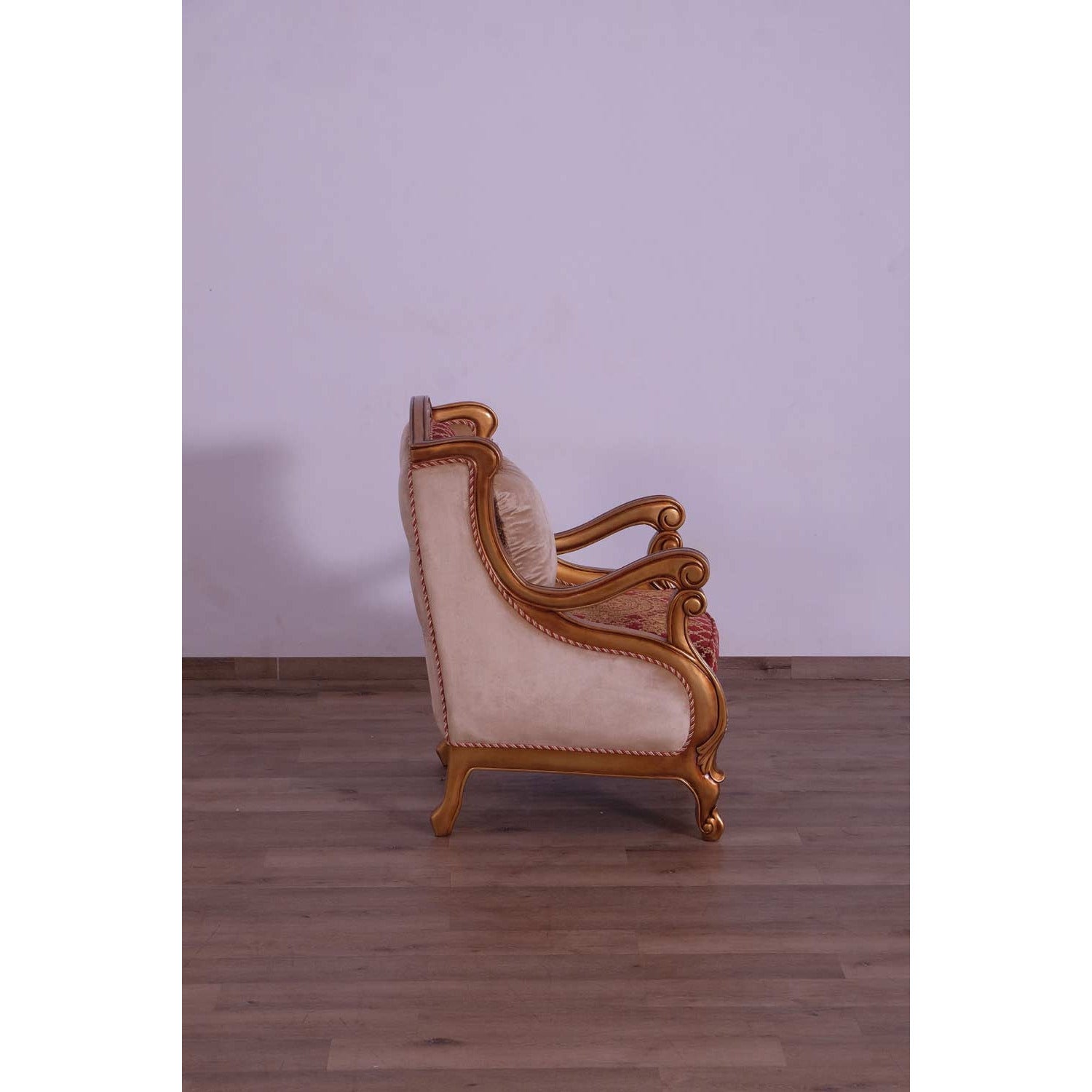 European Furniture - Raffaello III 3 Piece Luxury Living Room Set in Red & Gold - 41022-SLC - New Star Living