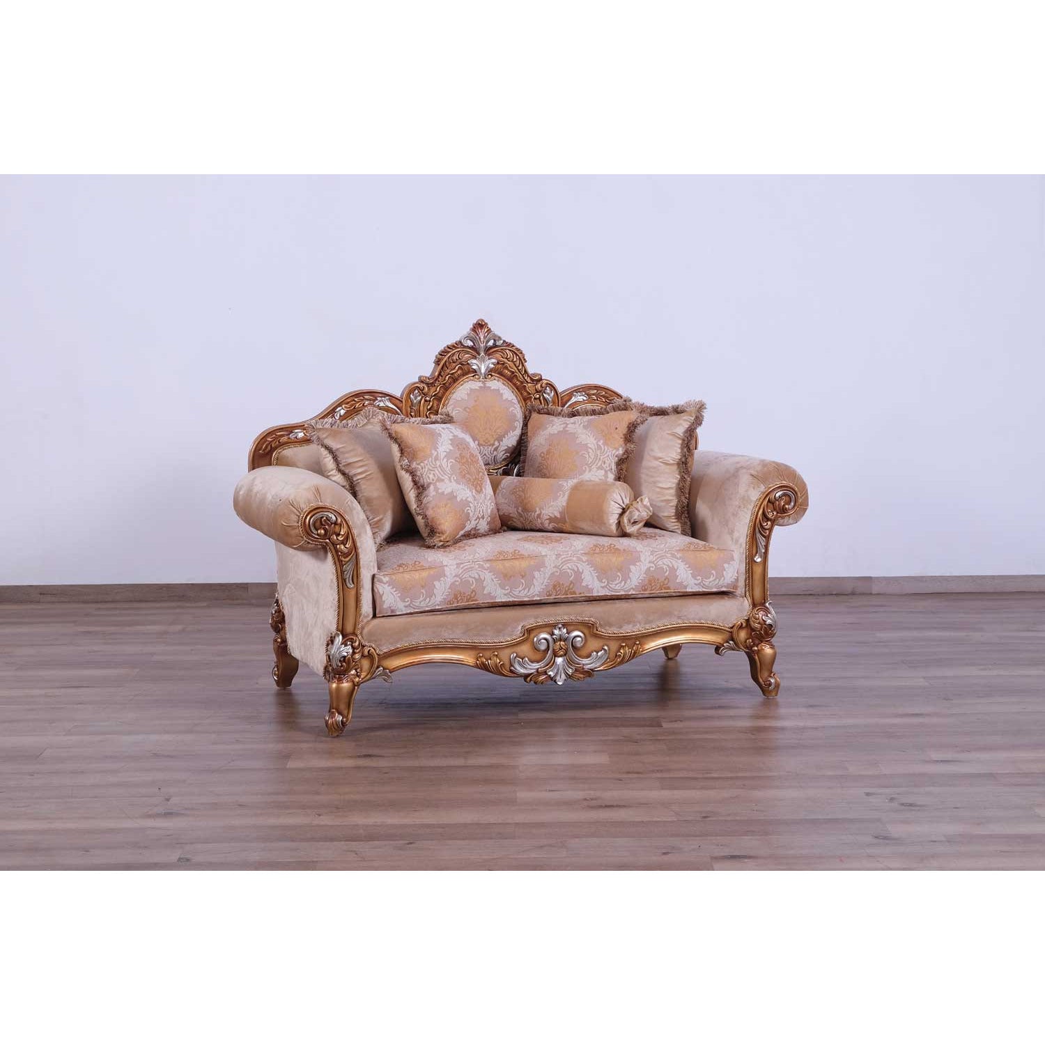 European Furniture - Raffaello 3 Piece Living Room Set in Beige Gold - 41026-3SET - New Star Living