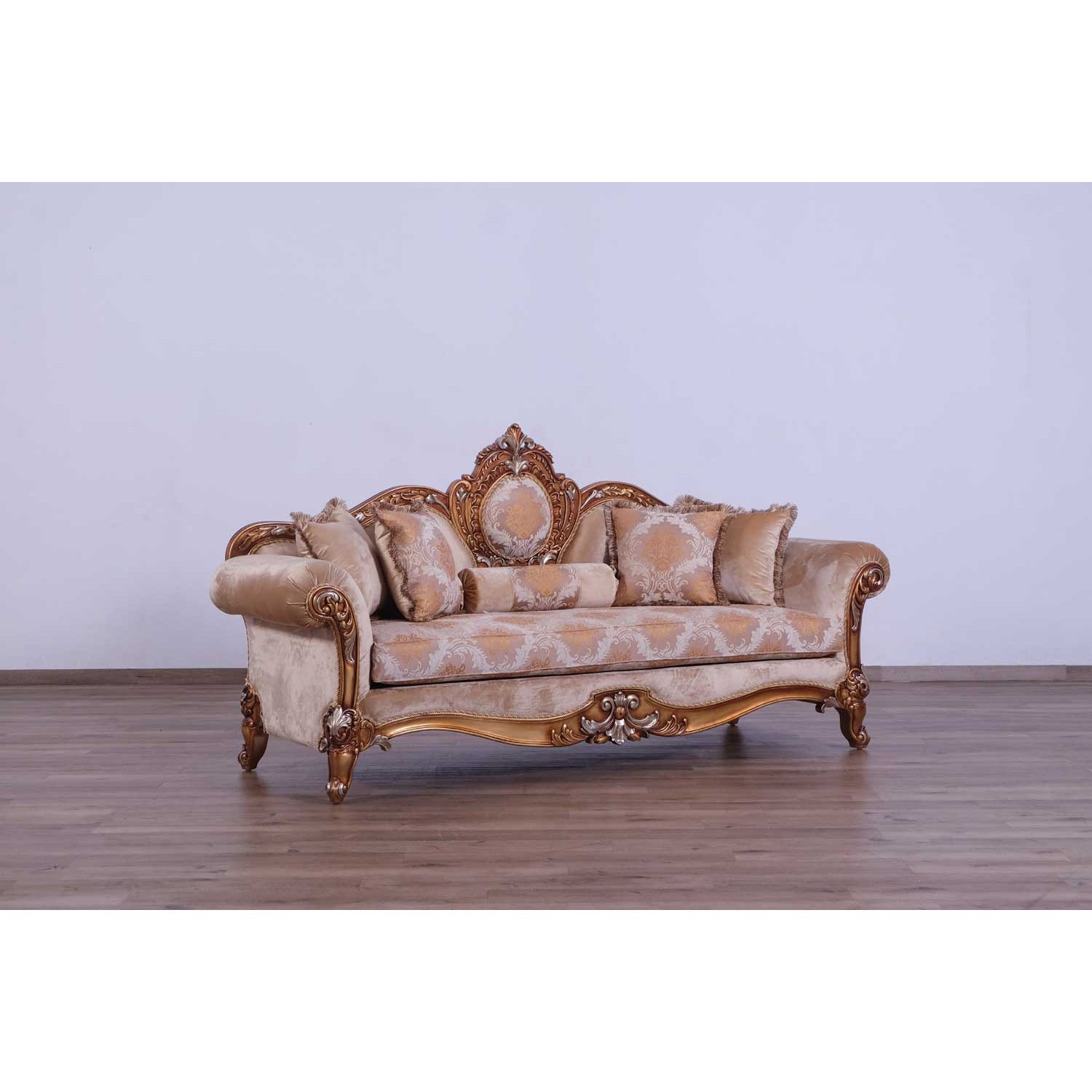 European Furniture - Raffaello 3 Piece Living Room Set in Beige Gold - 41026-3SET - New Star Living
