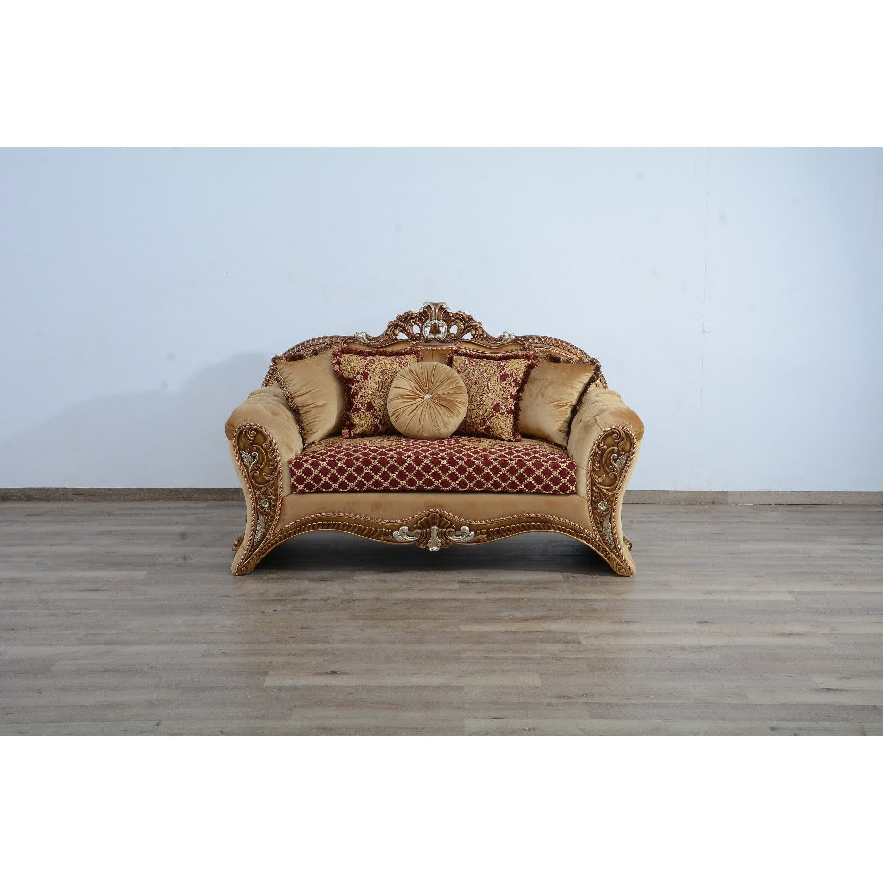 European Furniture - Emperador III 4 Piece Living Room Set in Red Gold - 42036-4SET - New Star Living