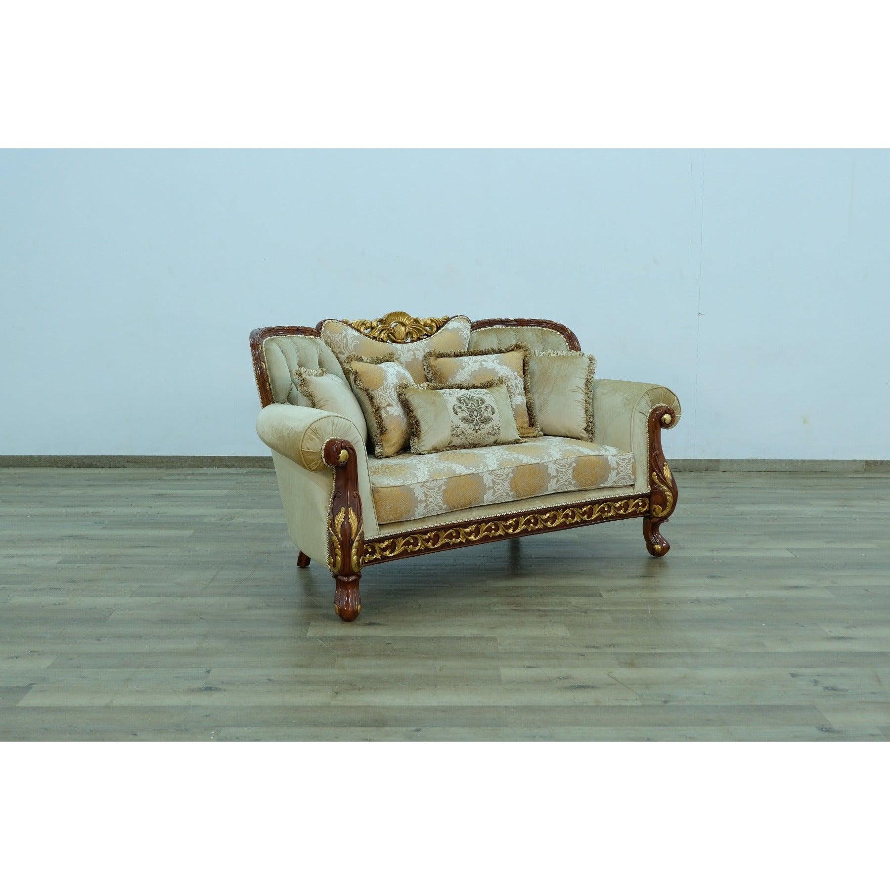 European Furniture - Fantasia II 3 Piece Living Room Set in Gold-Brown - 40019-3SET - New Star Living