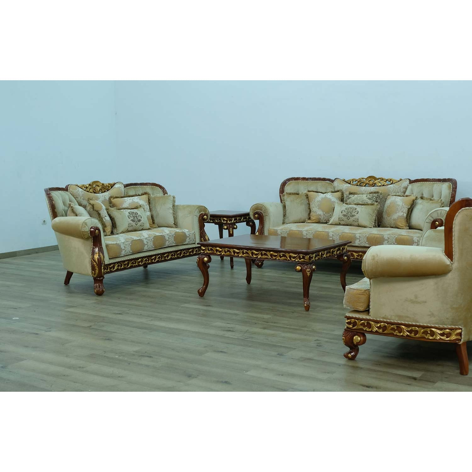 European Furniture - Fantasia II Coffee Table in Gold-Brown - 40019-CT - New Star Living