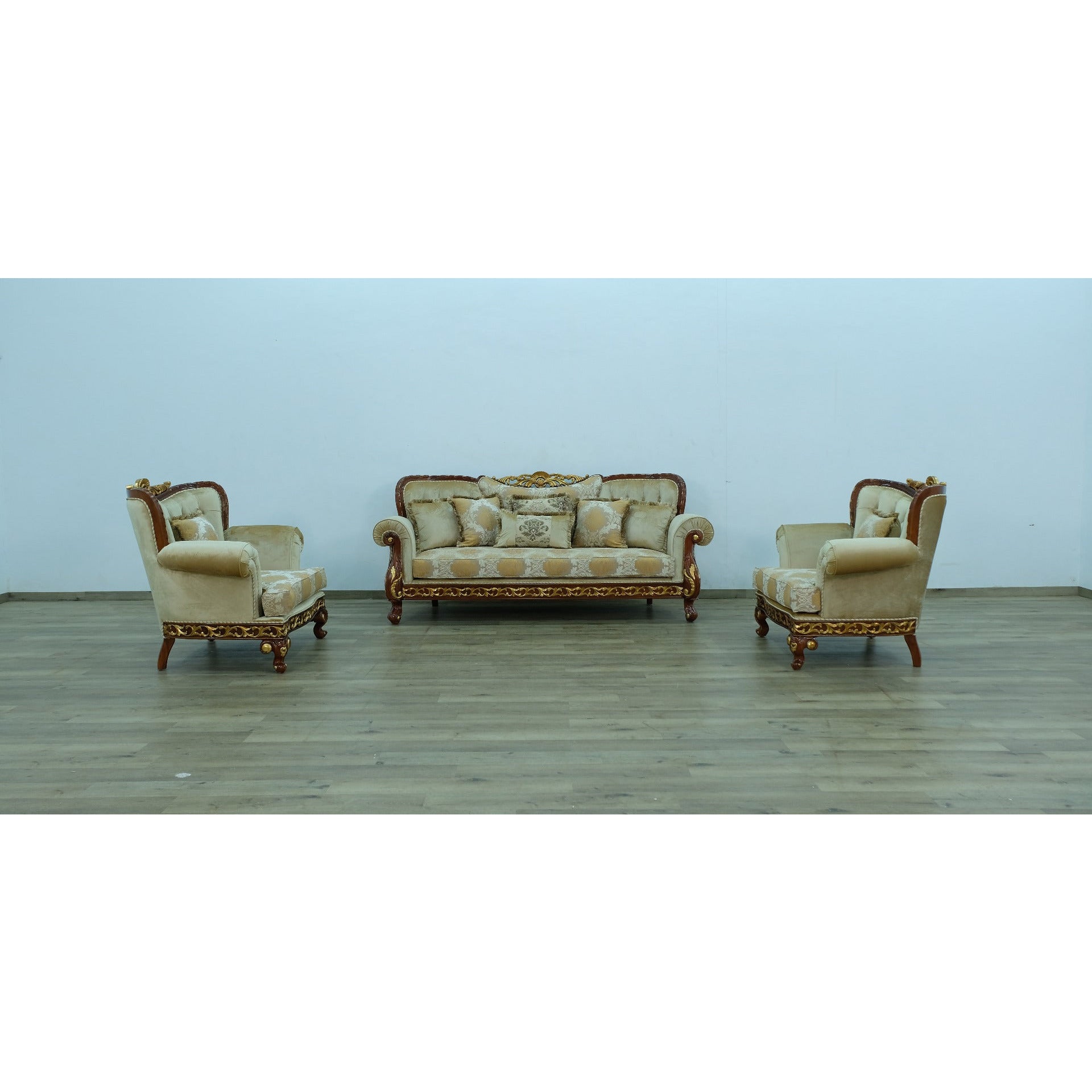 European Furniture - Fantasia II Chair in Gold-Brown - 40019-C - New Star Living