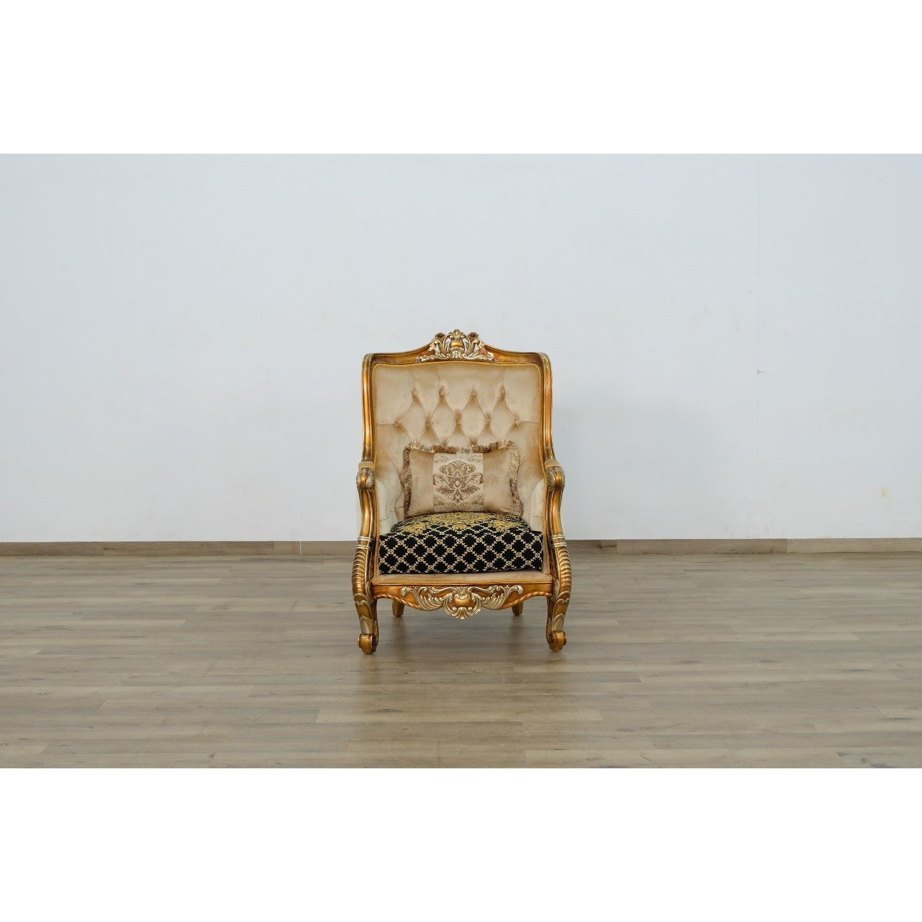 European Furniture - Luxor II 3 Piece Living Room Set in Black Gold - 68586-3SET - New Star Living