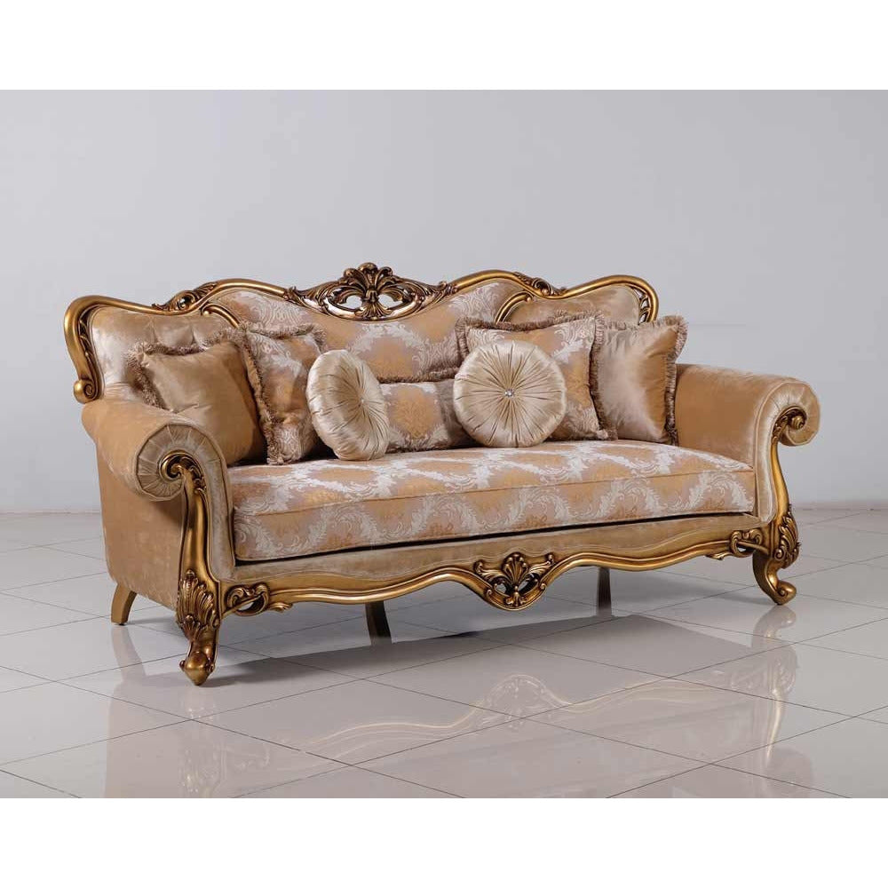 European Furniture - Cleopatra 4 Piece Luxury Living Room Set in Golden Bronze - 4798-SL2C - New Star Living