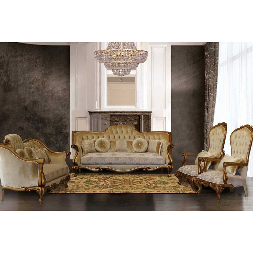 European Furniture - Carlotta Luxury Sofa in Golden Bronze - 41951-S - New Star Living