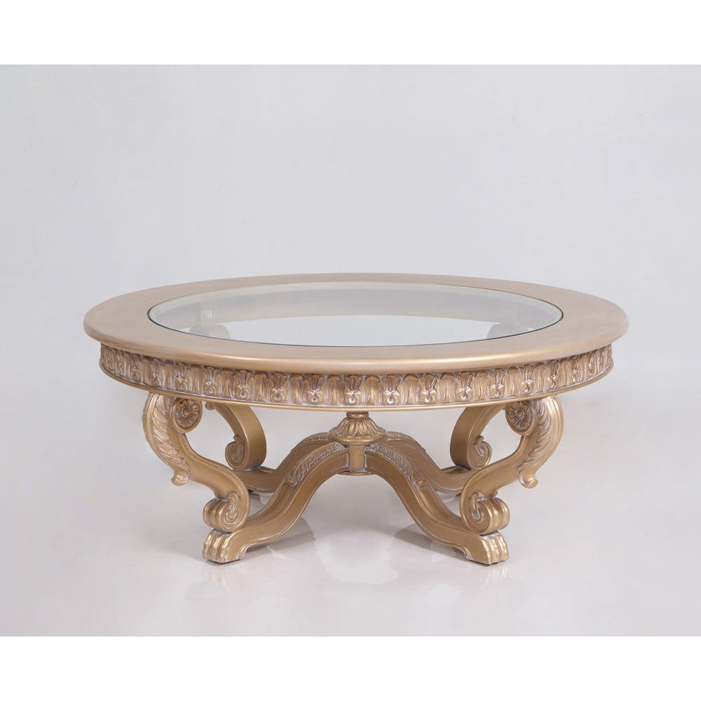 European Furniture - Valentina Luxury Coffee Table in Dark Champagne - 45001-CT - New Star Living