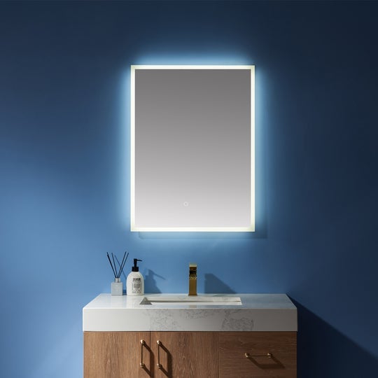 Vinnova 24'' Rectangle Illuminated Bathroom/Vanity Wall Mirror - 802036R-LED-AC - New Star Living