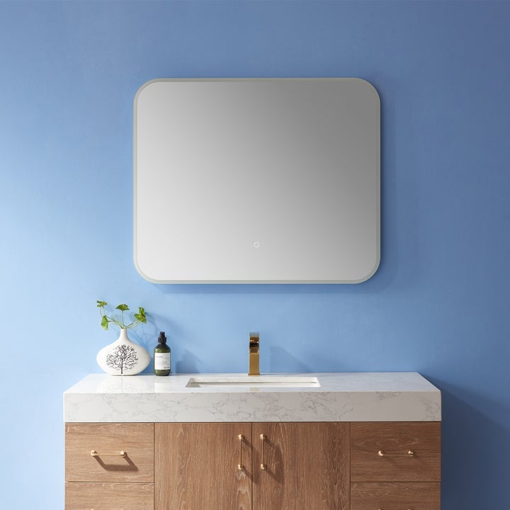 Vinnova 36'' Horizontal Wall Mounted LED Modern and Contemporary Bathroom Mirror -802036R-LED-AC - New Star Living